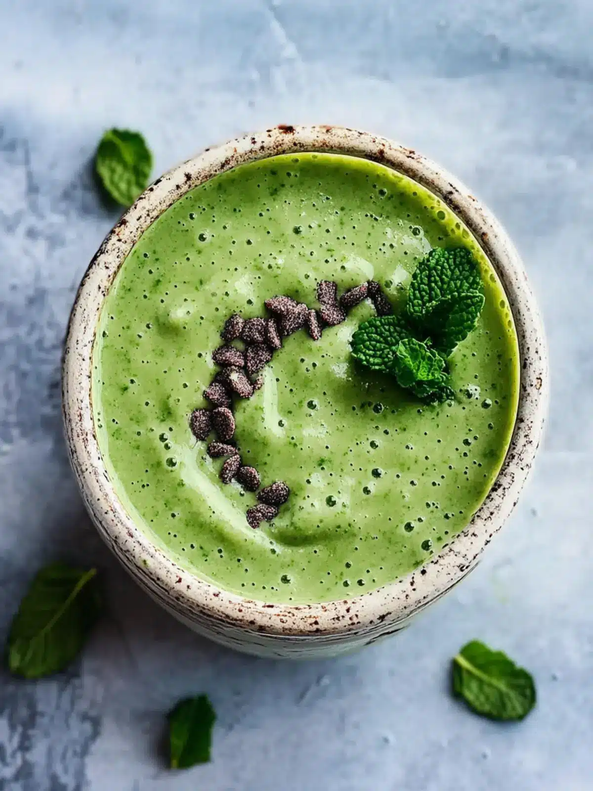 Mint Chip Spirulina Smoothie Bowl for a Guilt-Free Treat 4 Mint Chip Spirulina Smoothie