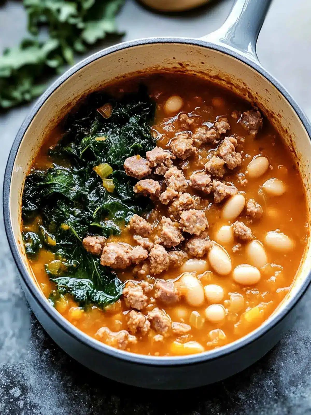 Cozy Butternut Squash & Sausage Soup with White Beans Delight 2 Cozy Butternut Squash & Sausage Soup with White Beans