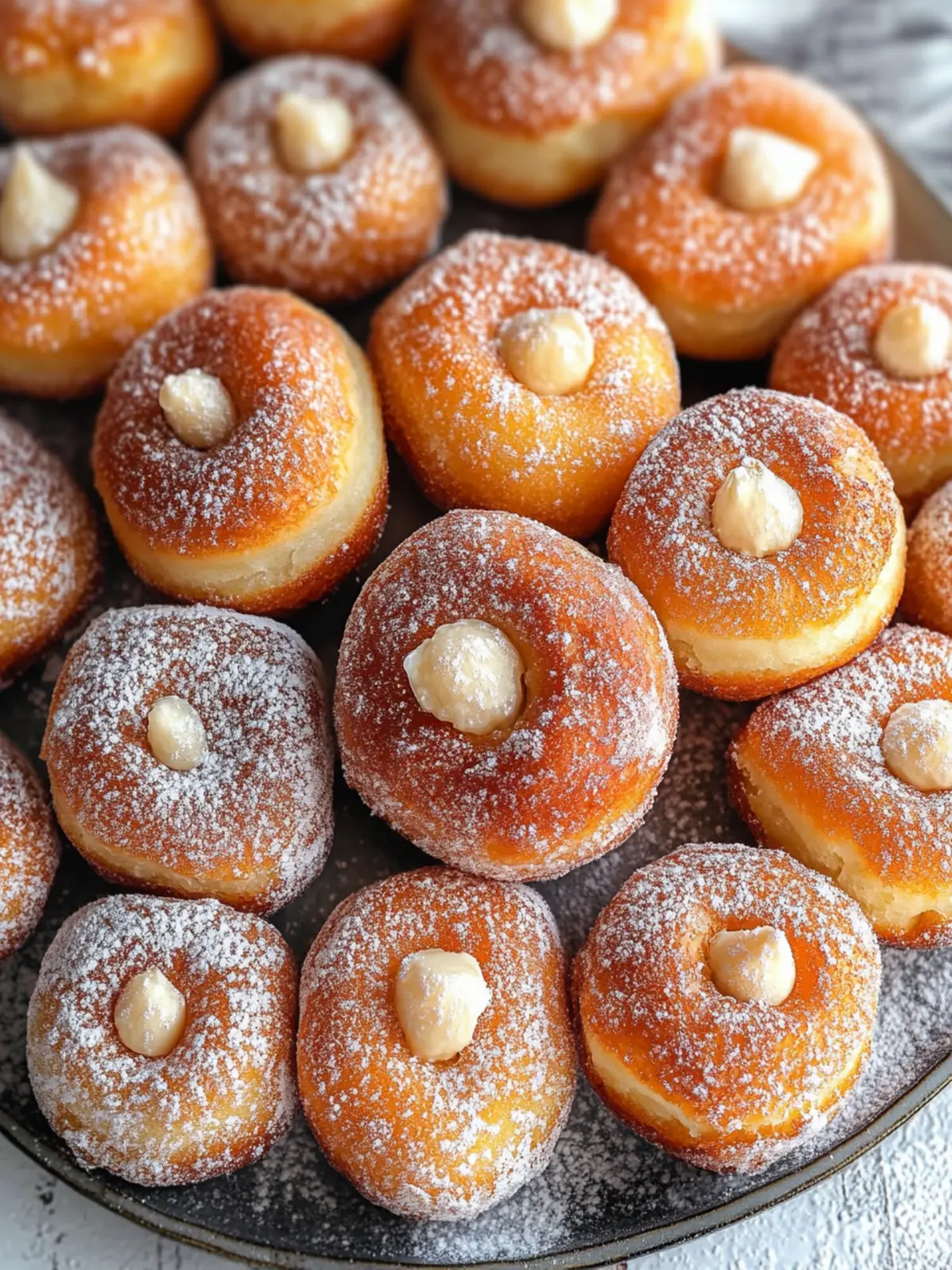 Mini Pastry Cream Filled Brioche Doughnuts for Sweet Delights 4 Mini Pastry Cream Filled Brioche Doughnuts