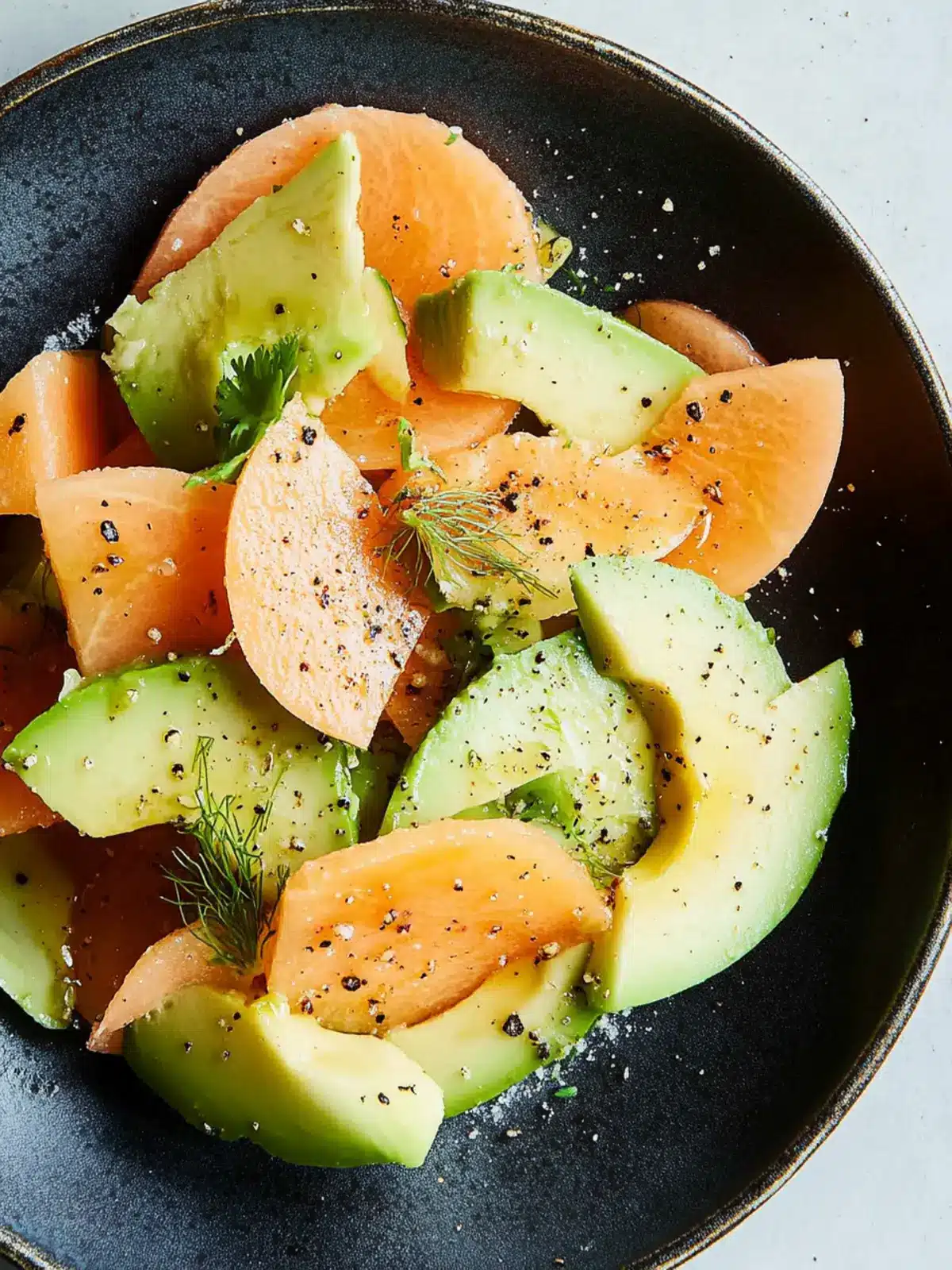 Zesty Melon and Avocado Salad With Fennel and Chile Delight 3 Melon and Avocado Salad With Fennel and Chile