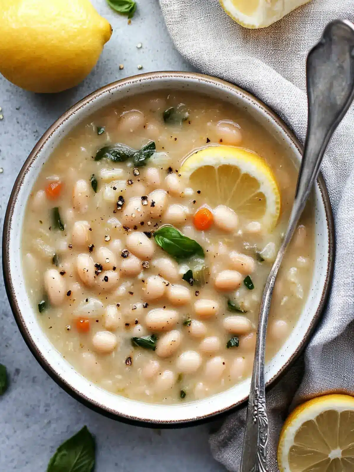 Creamy Greek White Bean Soup With Garlic & Lemon Delight 3 Greek White Bean Soup With Garlic & Lemon