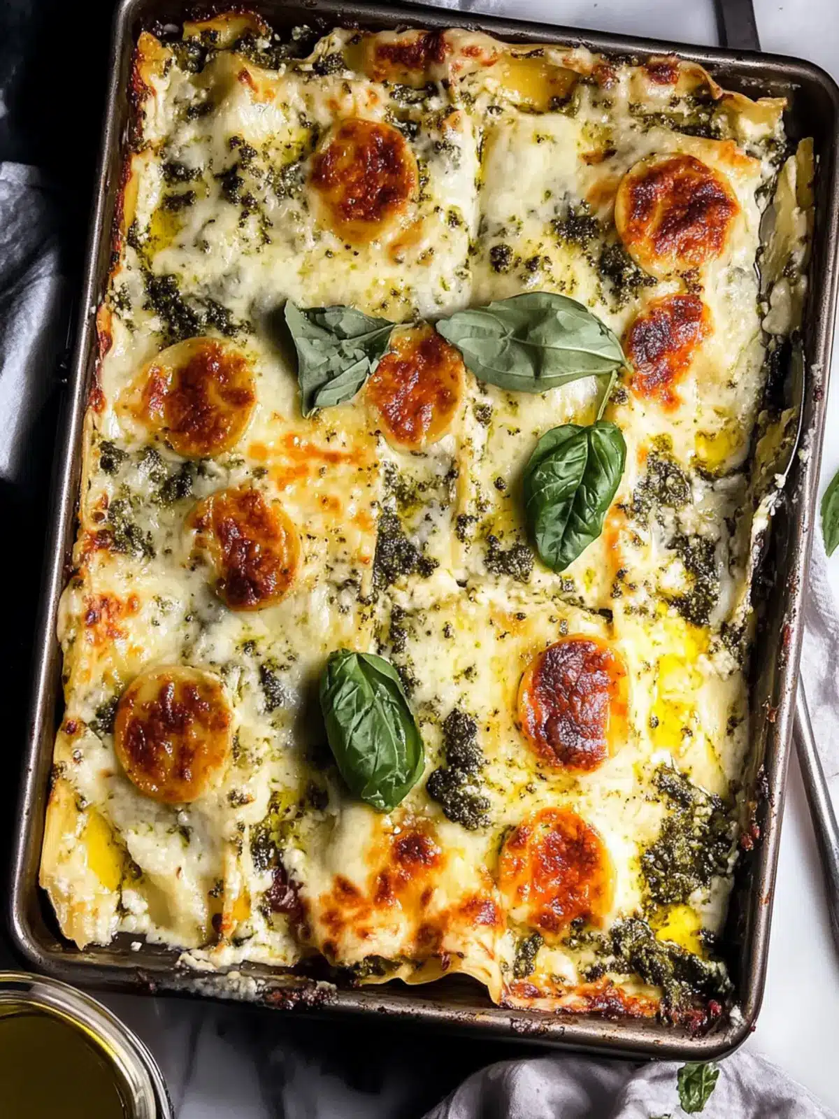 Savory Sheet Pan White Pesto Lasagna for Effortless Meals 2 Sheet Pan White Pesto Lasagna