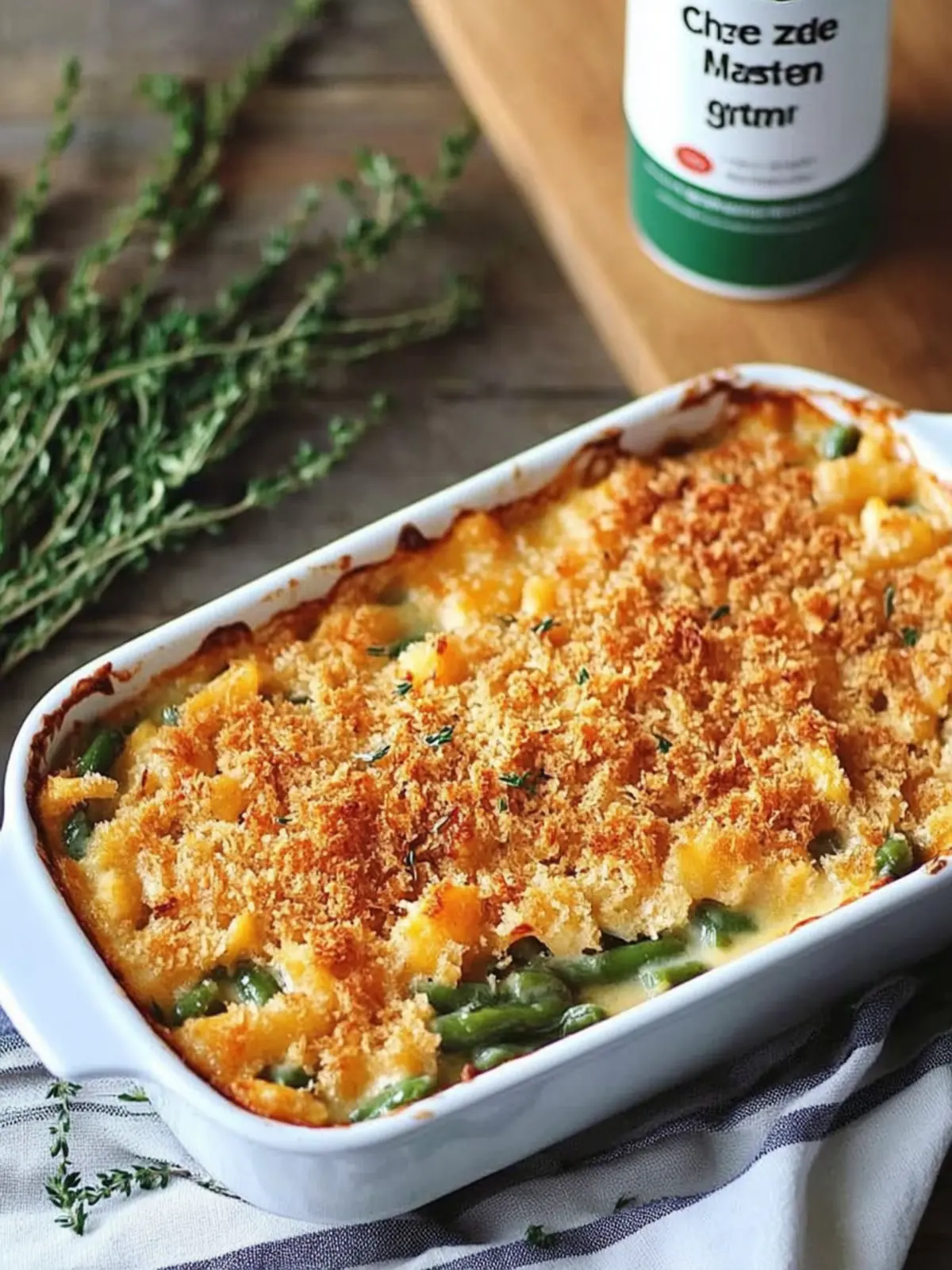 Cheddar Green Bean Casserole: A Cozy Twist on Tradition 3 Cheddar Green Bean Casserole