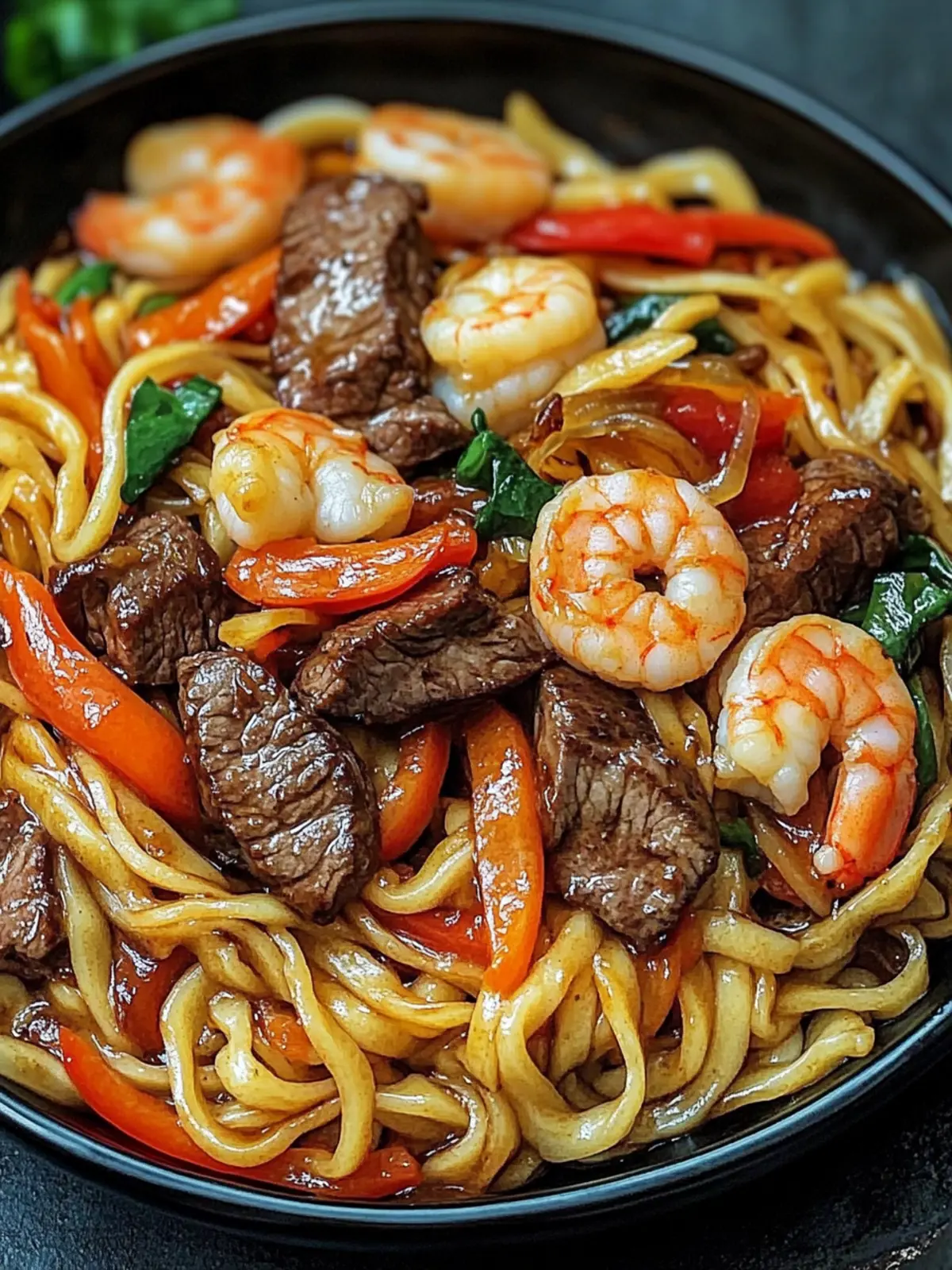 Savory Steak & Shrimp Stir-Fried Noodles in Just 30 Minutes 4 Steak & Shrimp Stir-Fried Noodles