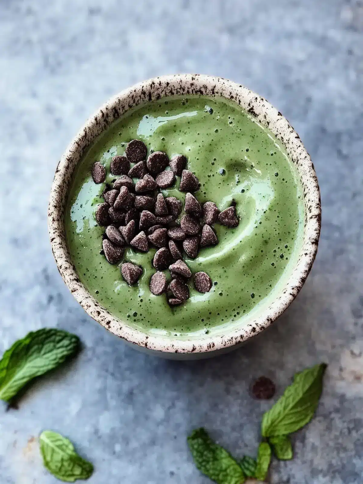 Mint Chip Spirulina Smoothie Bowl for a Guilt-Free Treat 2 Mint Chip Spirulina Smoothie