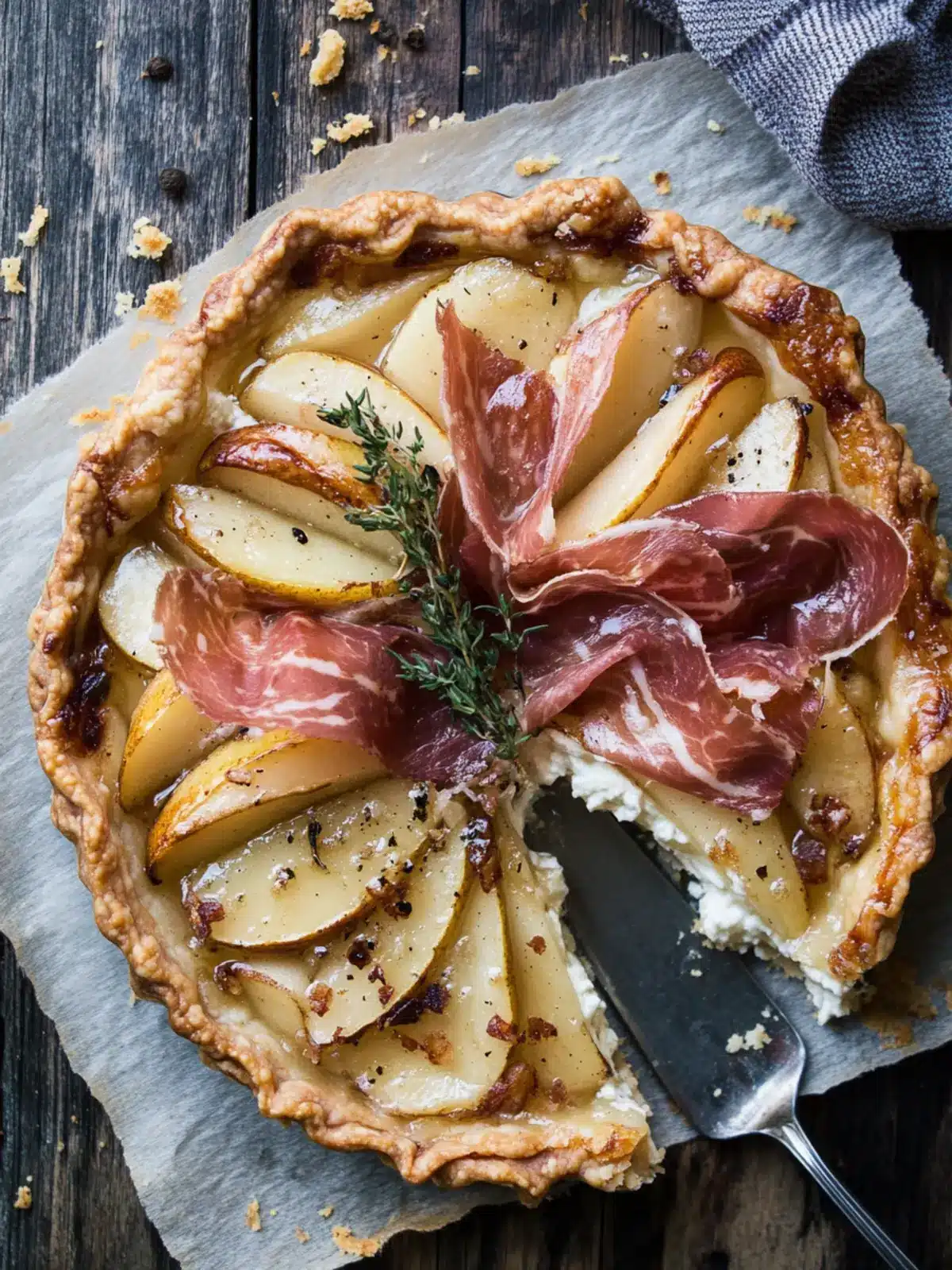 Delicious Pear & Prosciutto Ricotta Tart for Effortless Elegance 3 Pear & Prosciutto Ricotta Tart