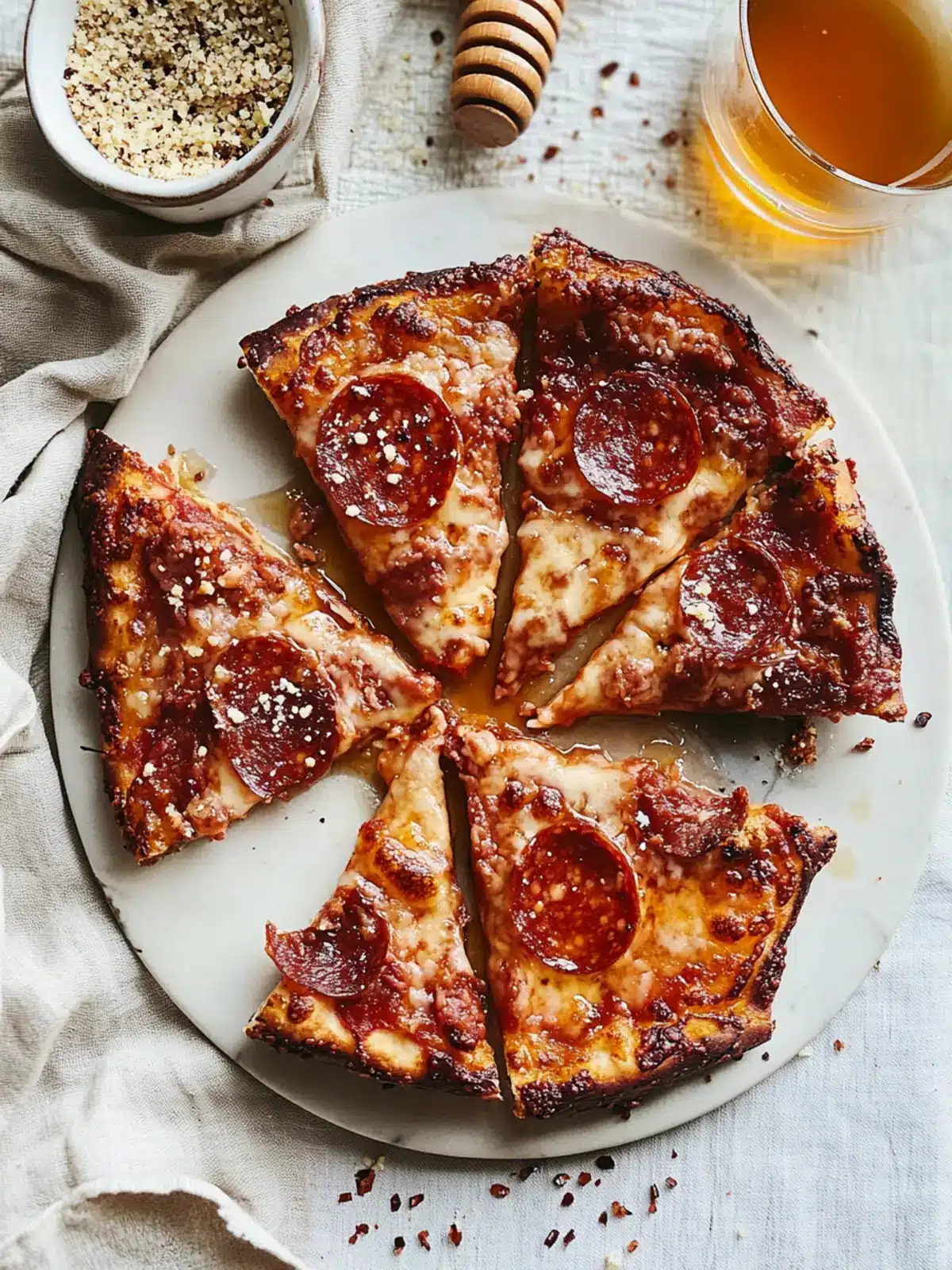 Ultimate Detroit-Style Spicy Salami Pizza with Honey Bliss 2 Detroit-Style Spicy Salami Pizza with Honey