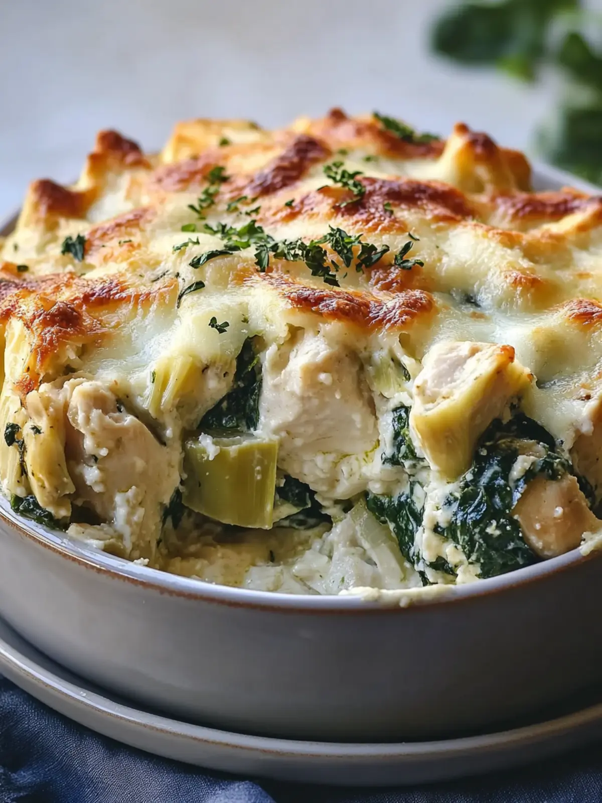 Spinach Artichoke Chicken Casserole: Comfort That Delivers! 4 Spinach Artichoke Chicken Casserole
