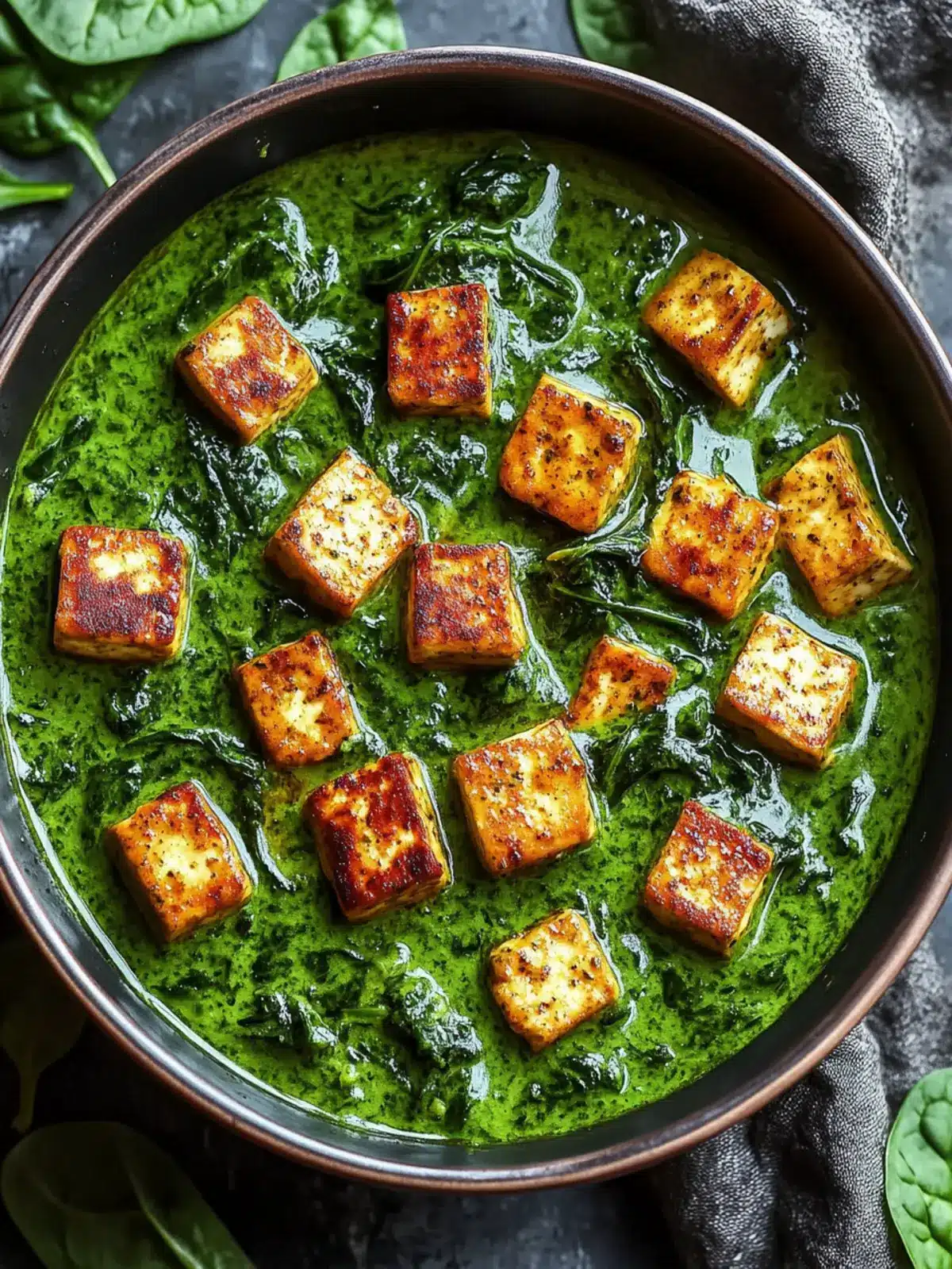 Creamy Spinach Curry Sauce with Crispy Tofu for Quick Comfort 4 Creamy Spinach Curry Sauce with Crispy Tofu