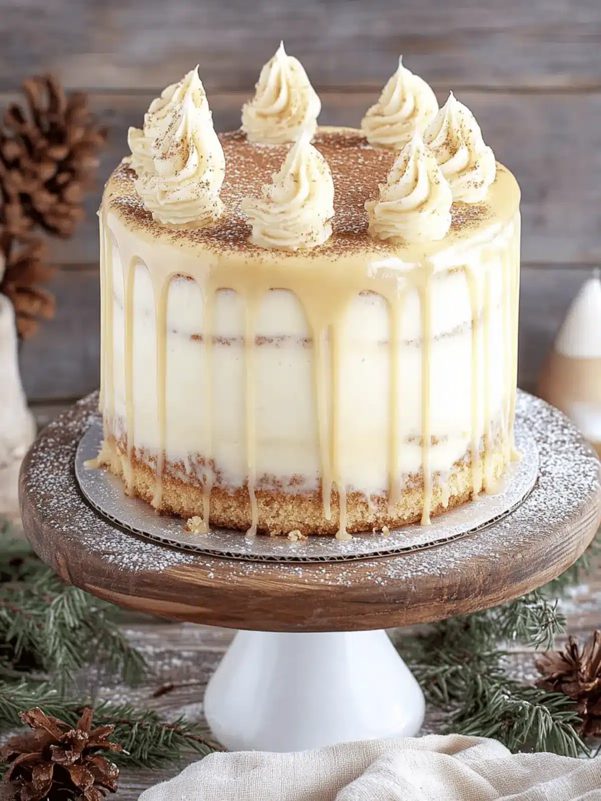 Festive Eggnog Cake with Creamy Frosting You ll Adore 4 Eggnog Cake