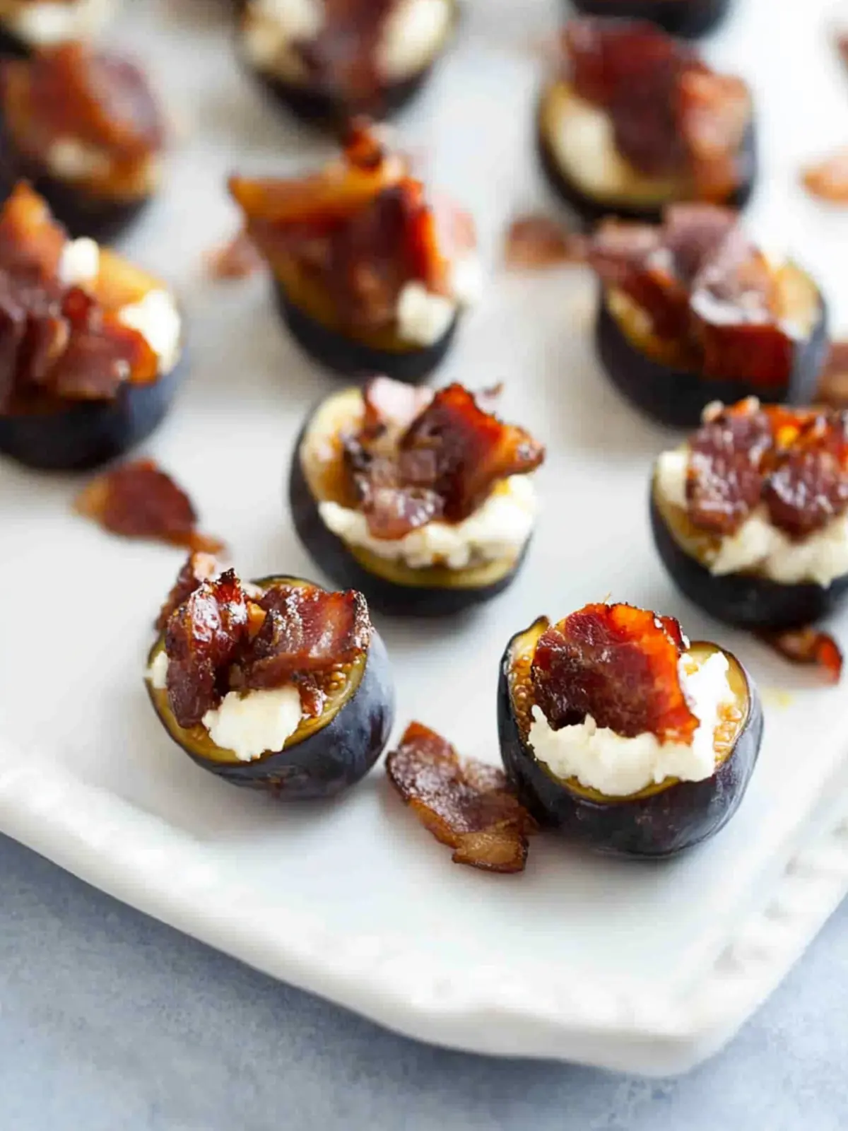 Goat Cheese Stuffed Figs with Pancetta: A Sweet Savory Delight 3 Goat cheese stuffed figs with pancetta