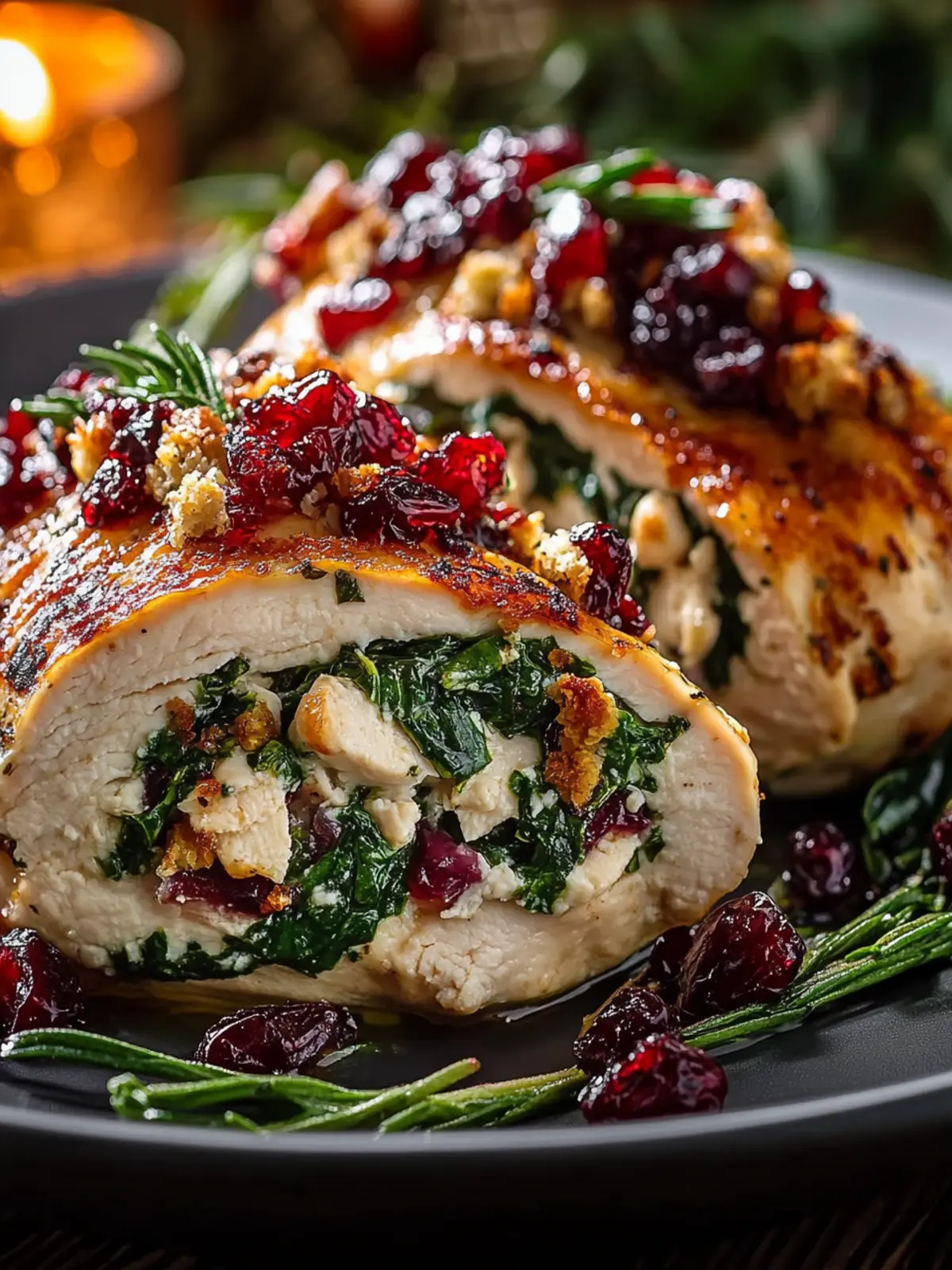 Delicious Spinach & Cranberry Stuffed Chicken Breasts Made Easy 2 Spinach & Cranberry Stuffed Chicken Breasts