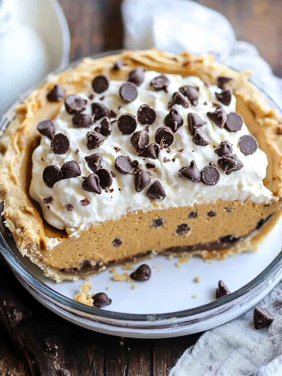 Decadent Chocolate Chip Pumpkin Pudding Pie for Fall Bliss 3 Chocolate Chip Pumpkin Pudding Pie