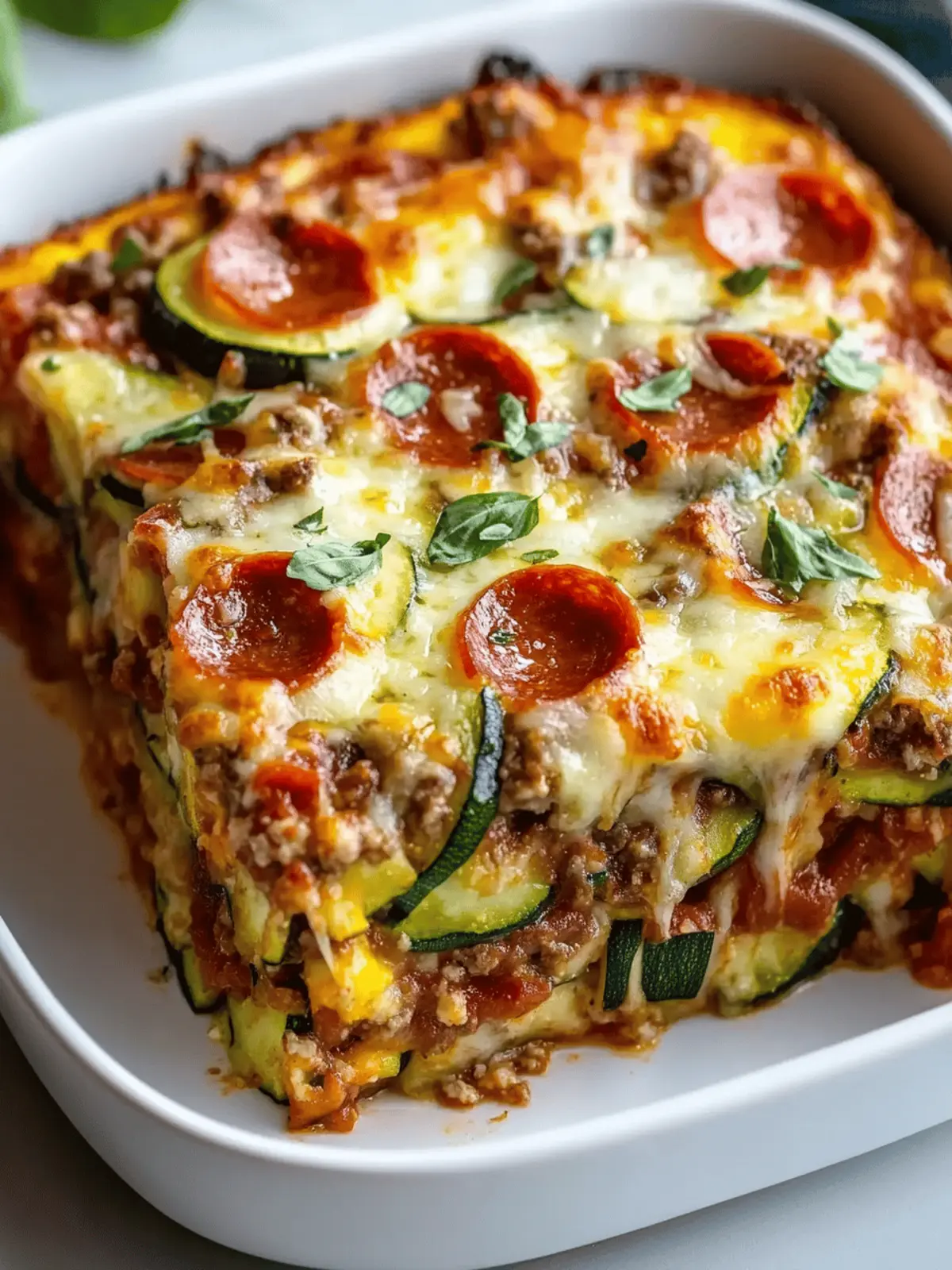 Savor This Easy Zucchini Pizza Casserole for Low-Carb Bliss 4 Zucchini Pizza Casserole