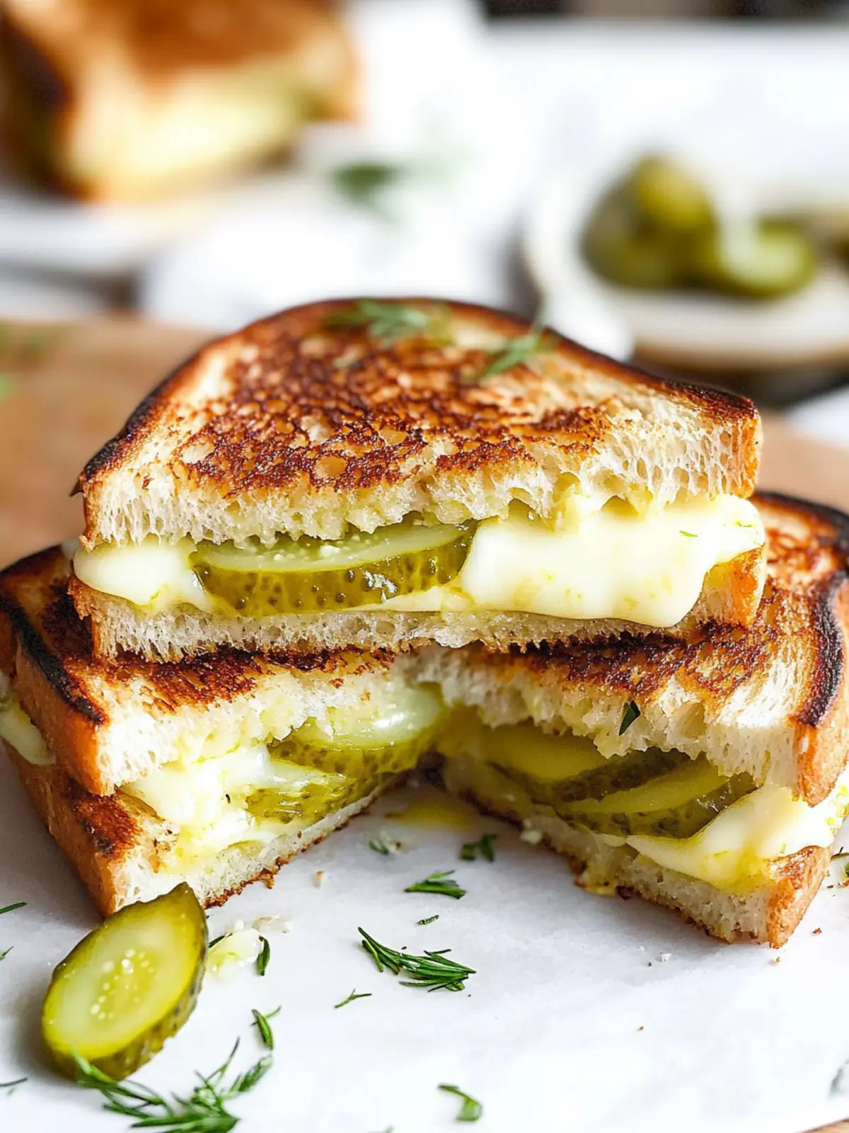Dill Pickle Grilled Cheese: A Flavor-Packed Twist! 3 Pickle Grilled Cheese