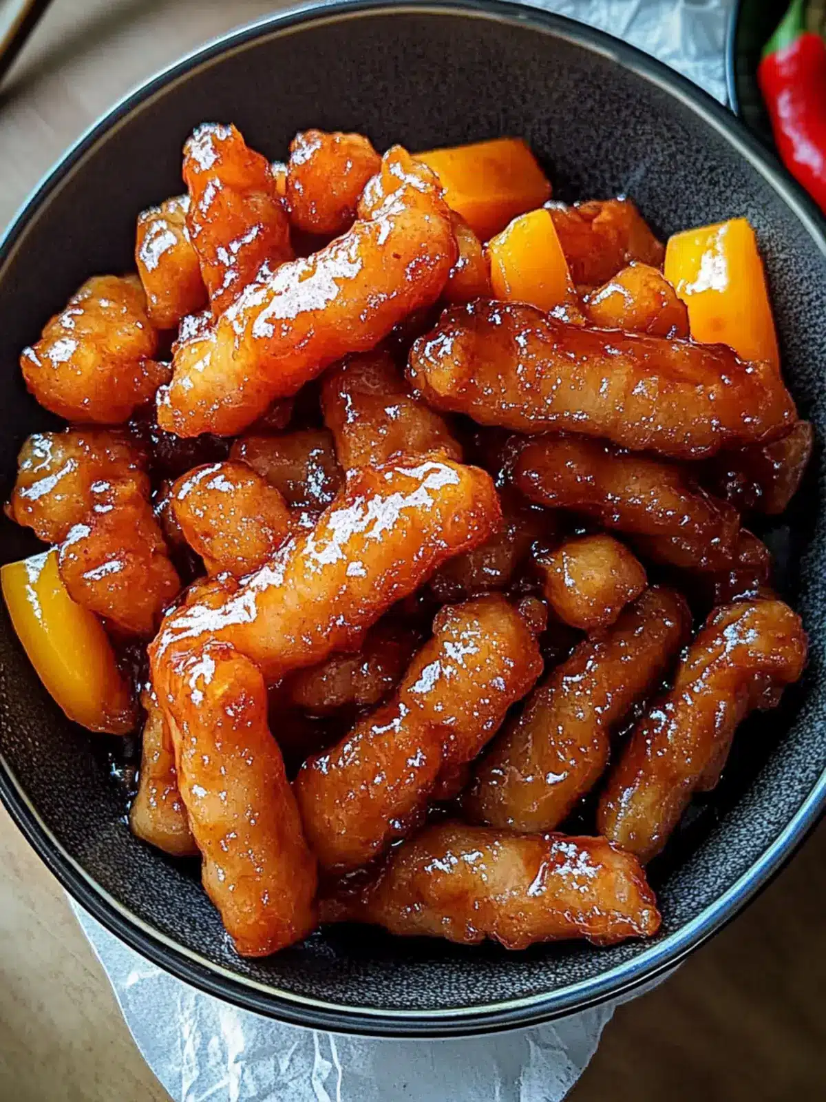 Authentic Chinese Sweet and Sour Pork: Family Dinner Delight 2 Authentic Chinese Sweet and Sour Pork