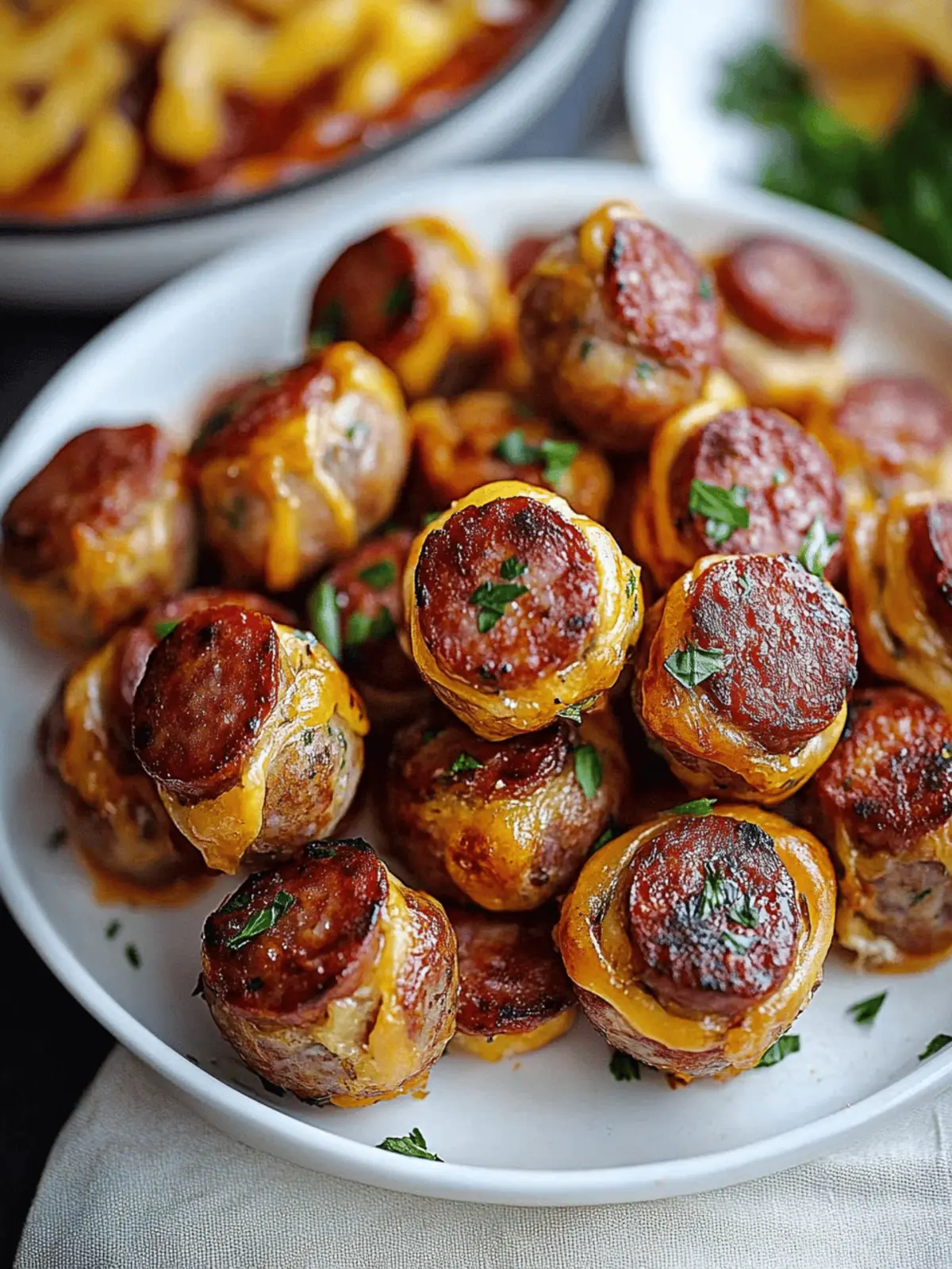 Irresistible Cheesy Kilted Sausage Bites Ready in 30 Minutes 2 Cheesy Kilted Sausage Bites
