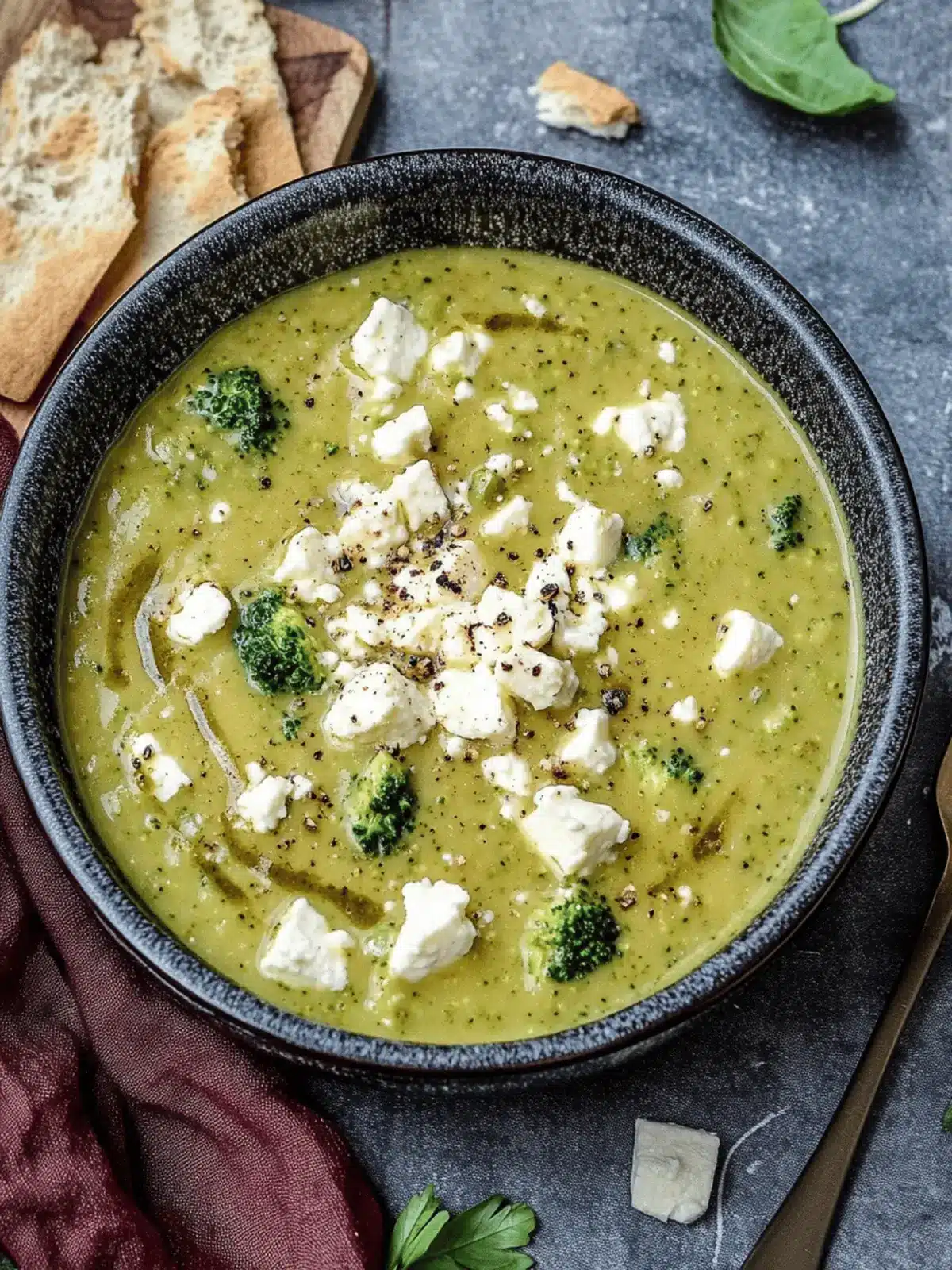 Savory Broccoli Feta Soup That's Perfect for Cozy Nights 3 Broccoli Feta Soup