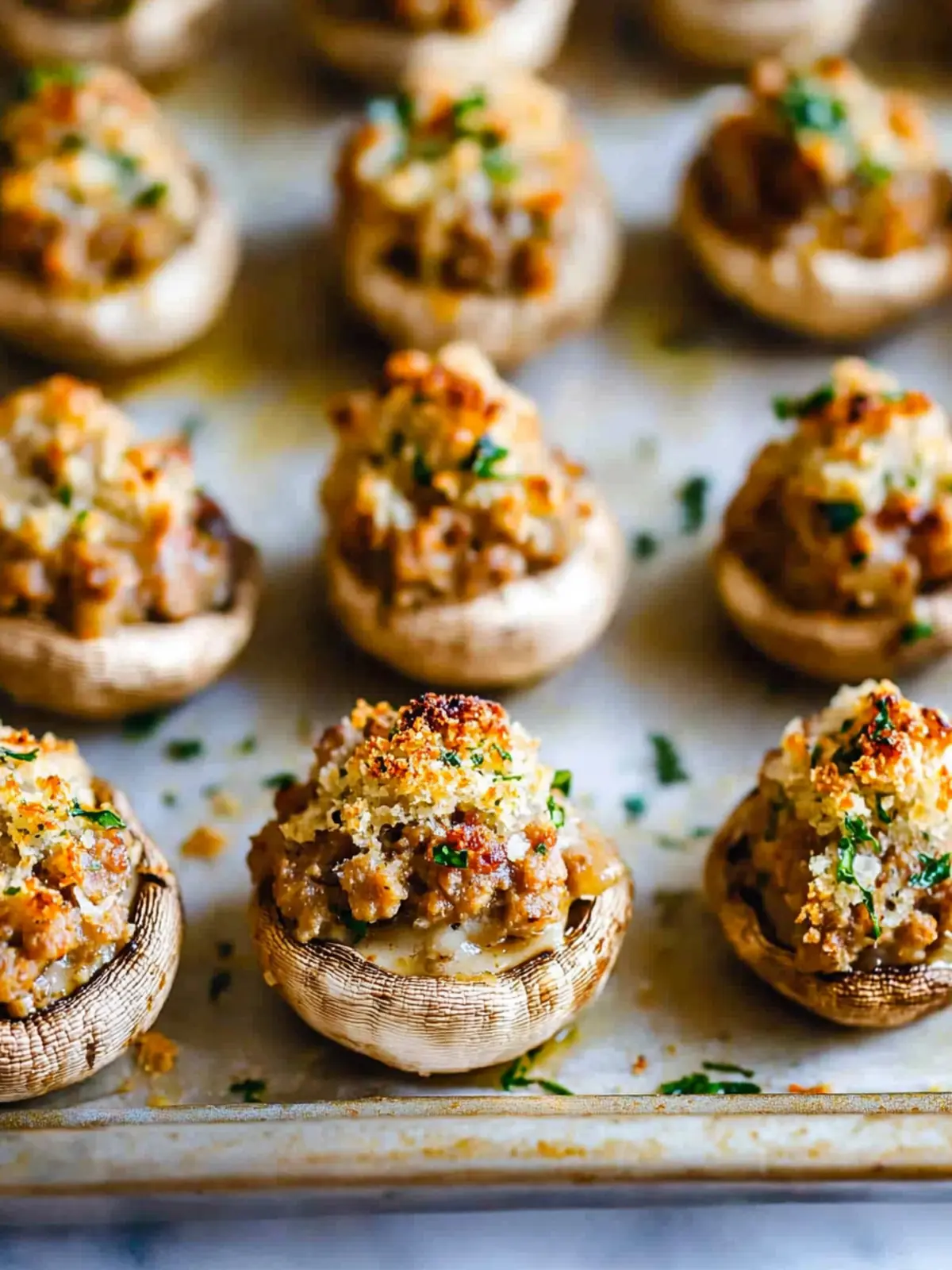 Sausage Stuffed Mushrooms: Irresistibly Savory Appetizer Delight 3 Sausage Stuffed Mushrooms