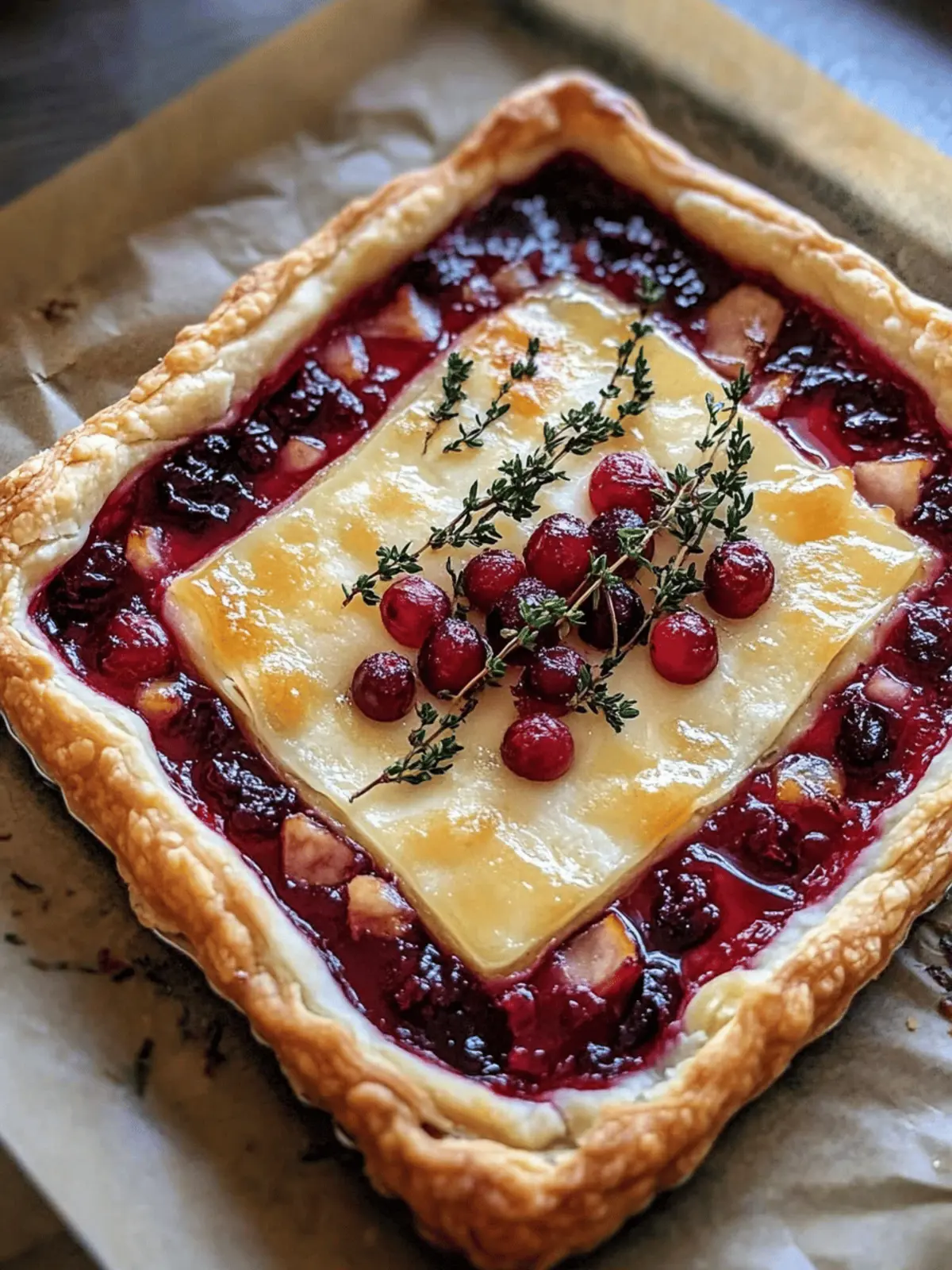 Cranberry Brie Tart with Pancetta & Thyme: Your Holiday Showstopper 3 Cranberry Brie Tart with Pancetta & Thyme