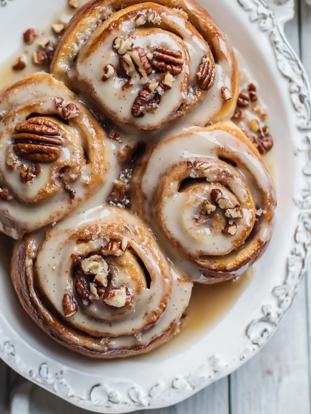 Irresistible Maple Pecan Cinnamon Rolls Without Yeast! 4 Maple Pecan Cinnamon Rolls