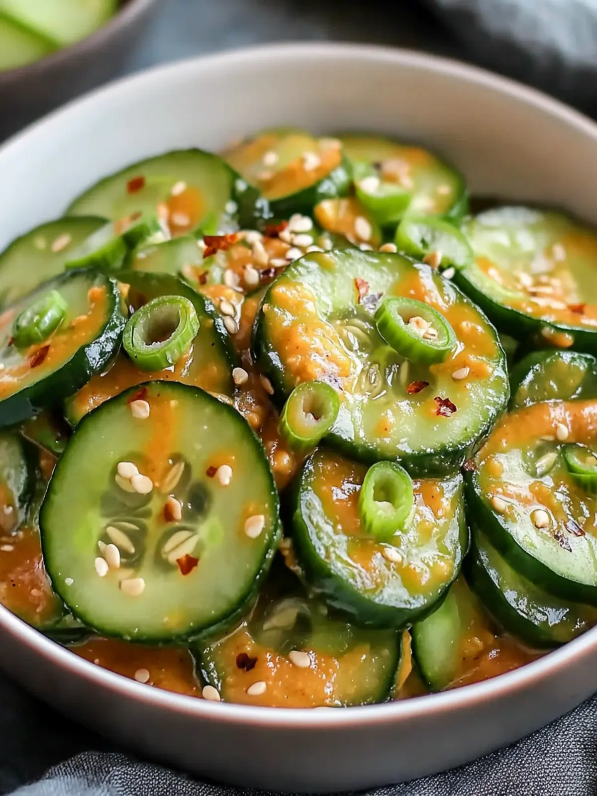Cucumbers in Spicy Peanut Sauce: A Zesty Summer Delight! 2 Cucumbers in Spicy Peanut Sauce