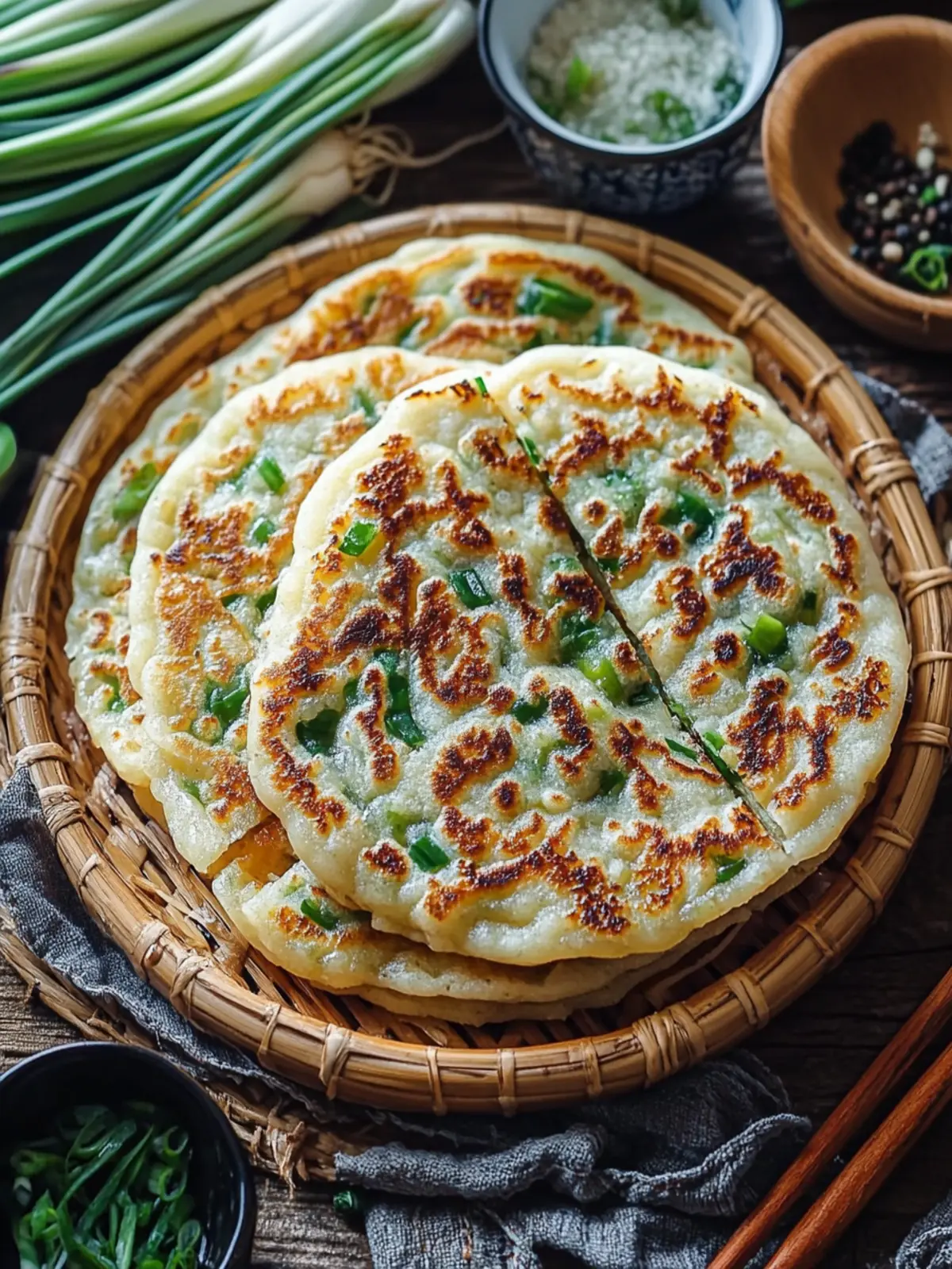 Crispy Scallion Pancakes You ll Love to Make at Home 2 Crispy Scallion Pancakes