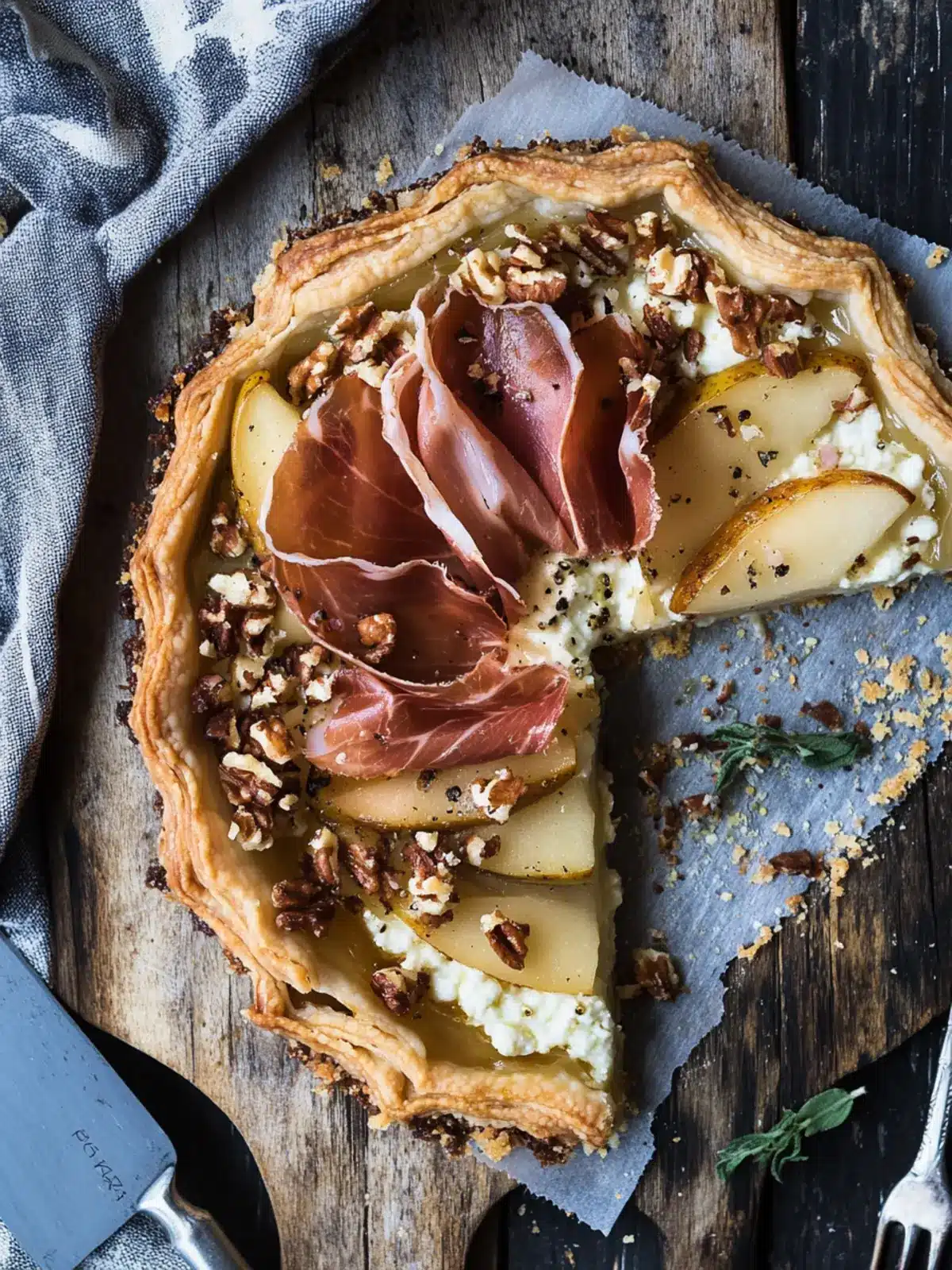 Delicious Pear & Prosciutto Ricotta Tart for Effortless Elegance 4 Pear & Prosciutto Ricotta Tart