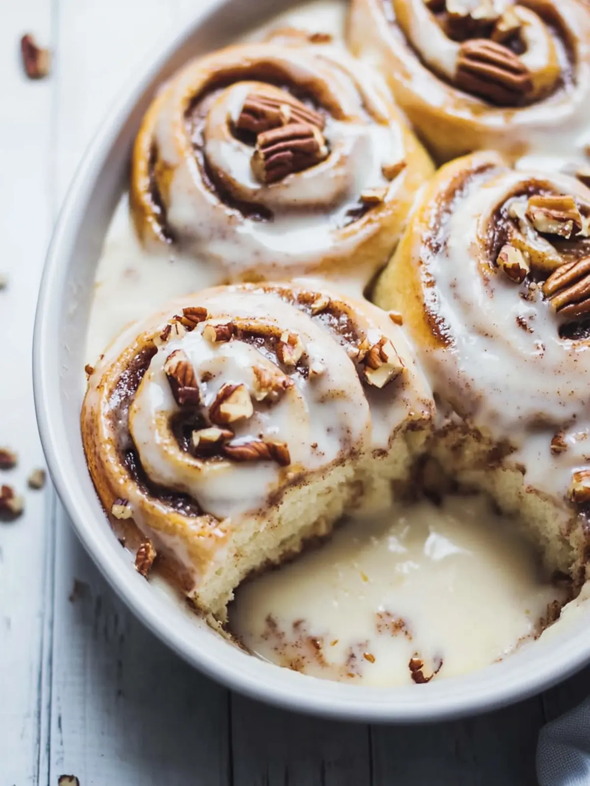 Irresistible Maple Pecan Cinnamon Rolls Without Yeast! 2 Maple Pecan Cinnamon Rolls