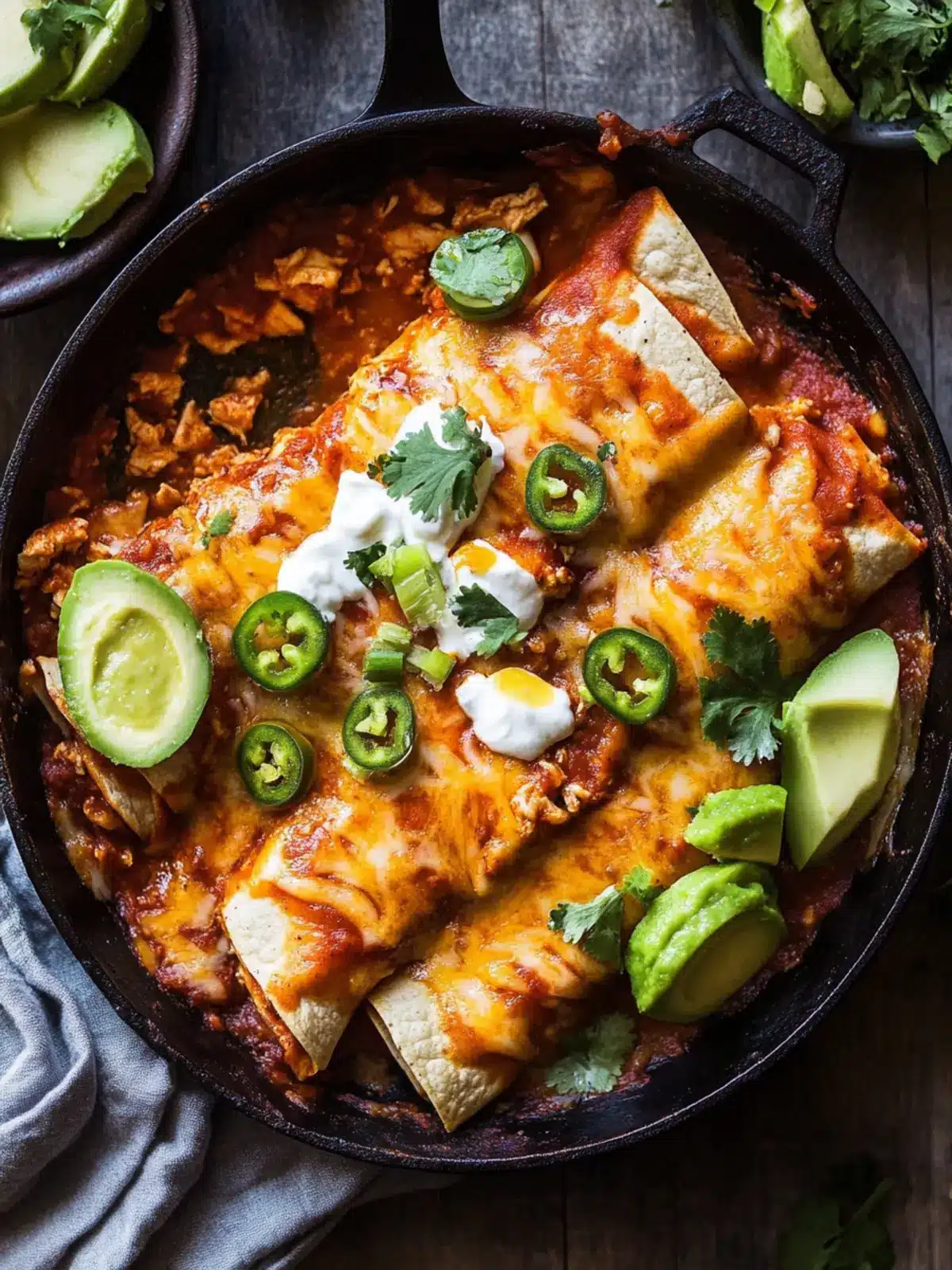 Savory Easy Skillet Chicken Tinga Enchiladas with Pineapple Salsa 2 Easy Skillet Chicken Tinga Enchiladas