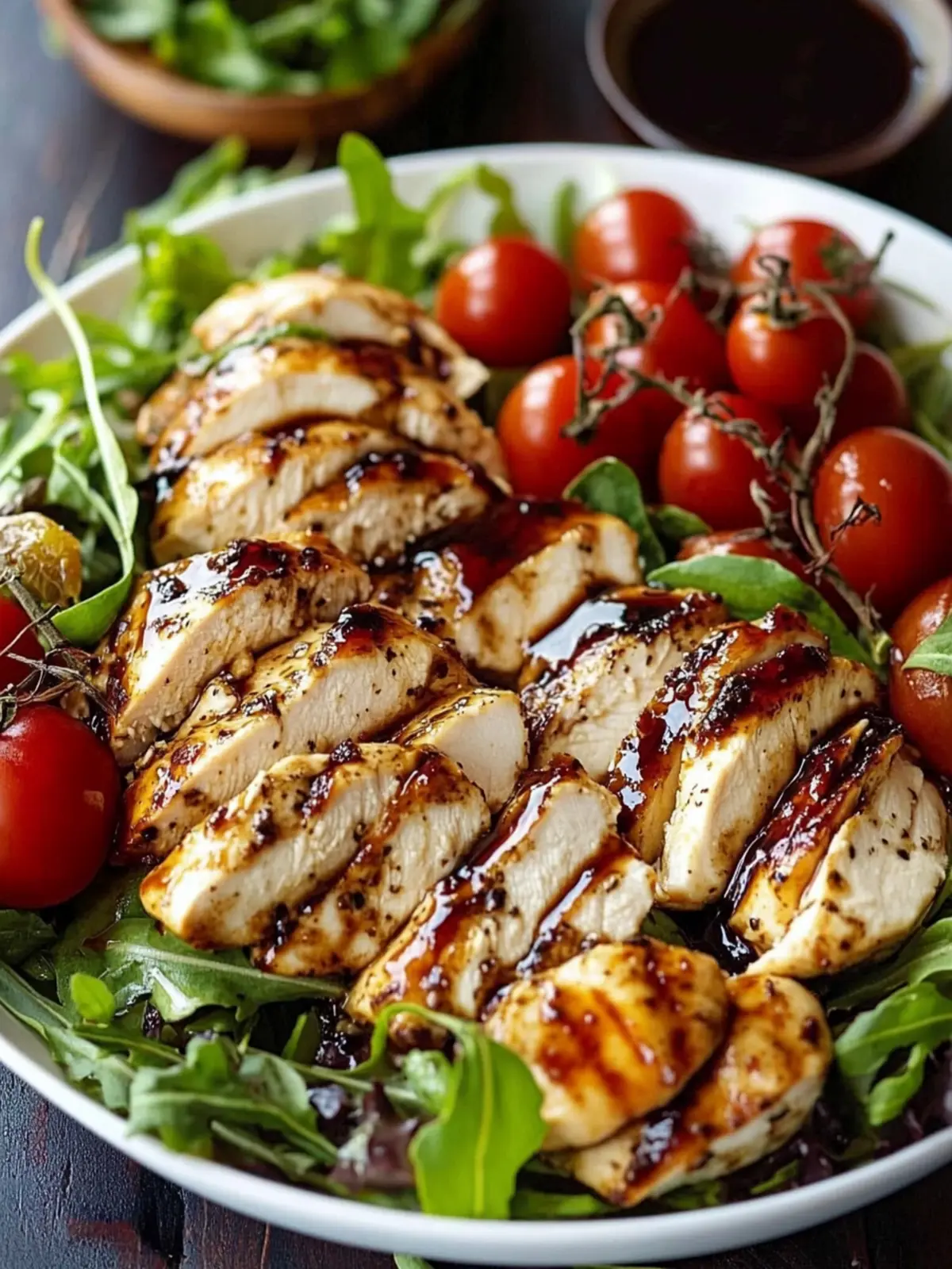Baked Marinated Chicken Salad with Mozzarella Bliss 4 Baked Marinated Chicken Salad with Mozzarella and Balsamic Vinaigrette