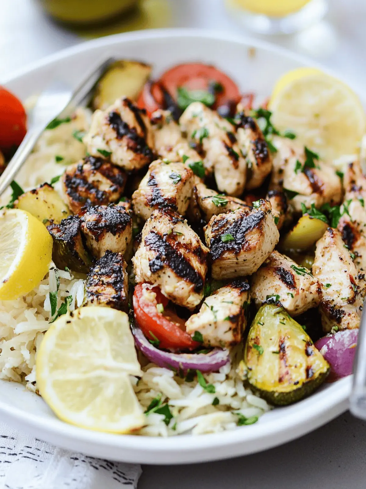 Delicious Chicken Souvlaki with Grilled Vegetables at Home 3 Chicken Souvlaki with Grilled Vegetables