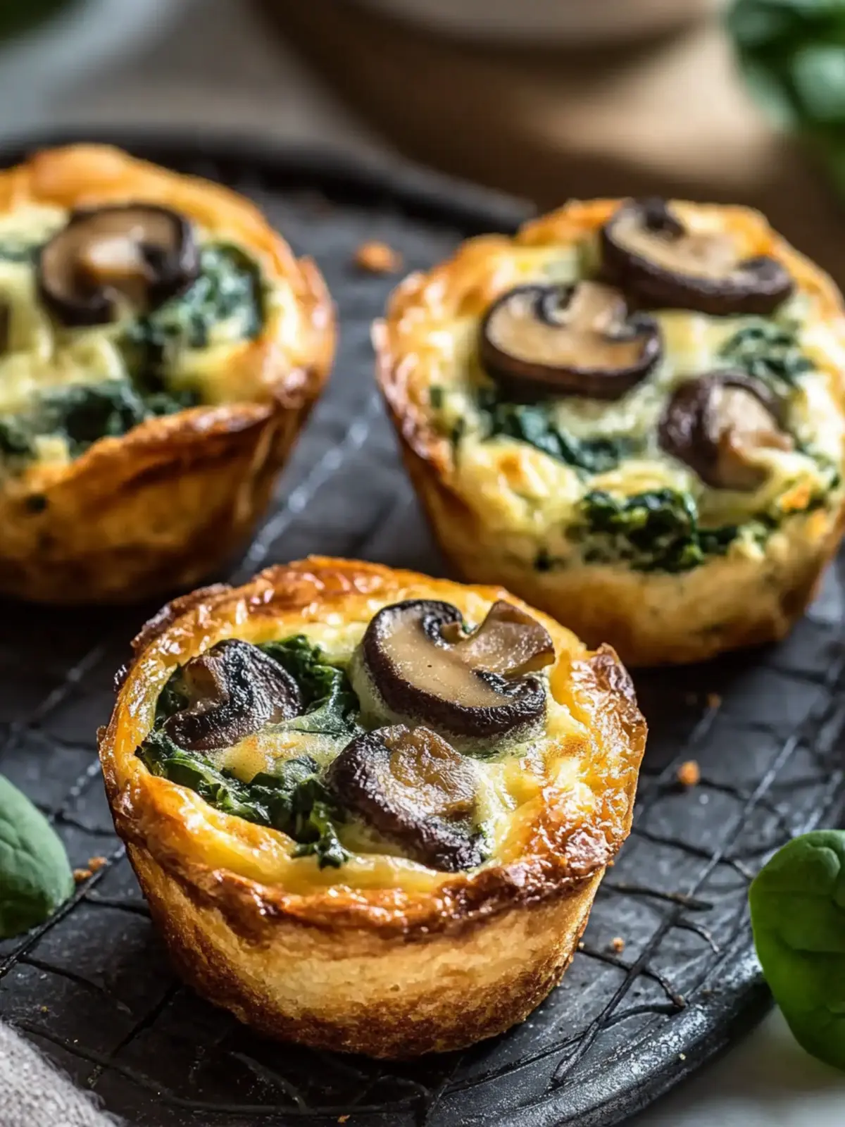 Mouthwatering Spinach and Mushroom Quiche Muffins for Busy Mornings 2 Mouthwatering Spinach and Mushroom Quiche Muffins
