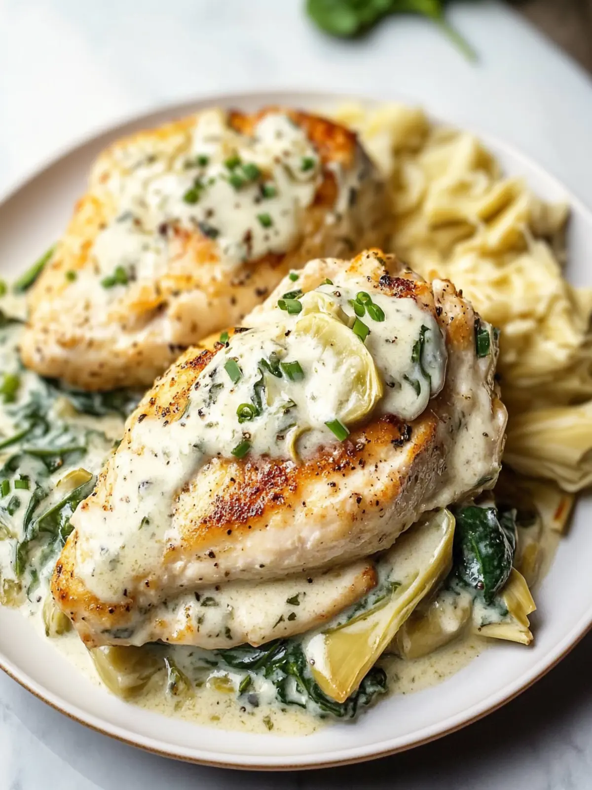Savory Spinach Artichoke Chicken in 30 Minutes or Less 3 Spinach Artichoke Chicken