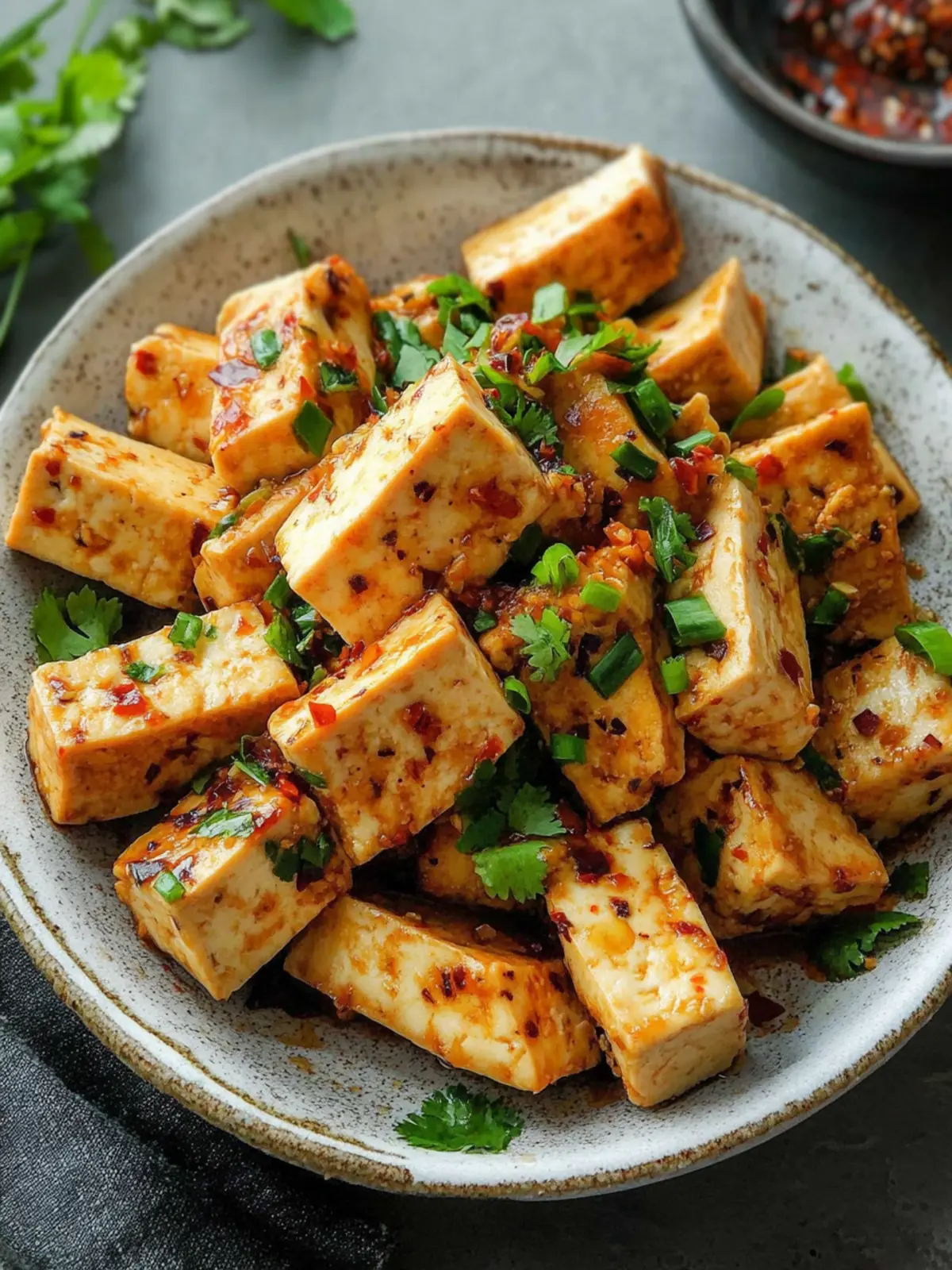 Crispy Tofu with Spicy Garlic Sauce for Bold Flavor Lovers 3 Tofu with Spicy Garlic Sauce