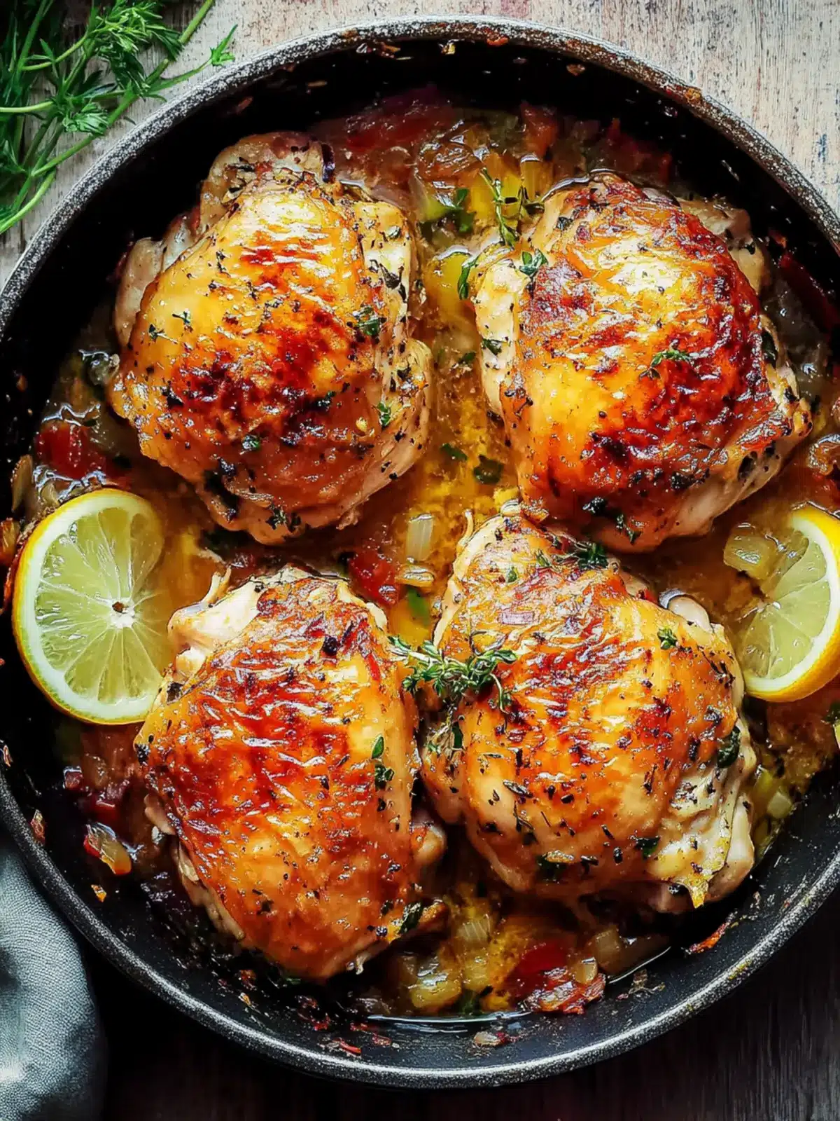 Baked Chicken Thighs with Wine Pan Sauce for Cozy Nights 4 Baked Chicken Thighs with Wine Pan Sauce