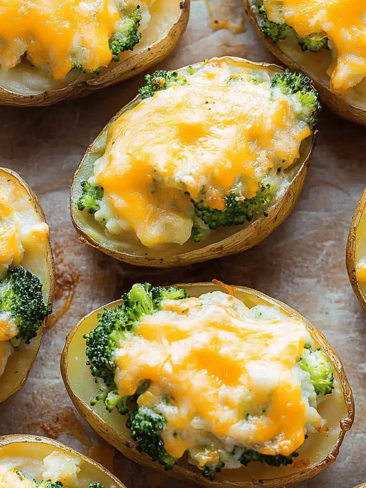 Twice-Baked Potatoes with Broccoli and Cheddar Delight 4 Twice-Baked Potatoes with Broccoli and Cheddar