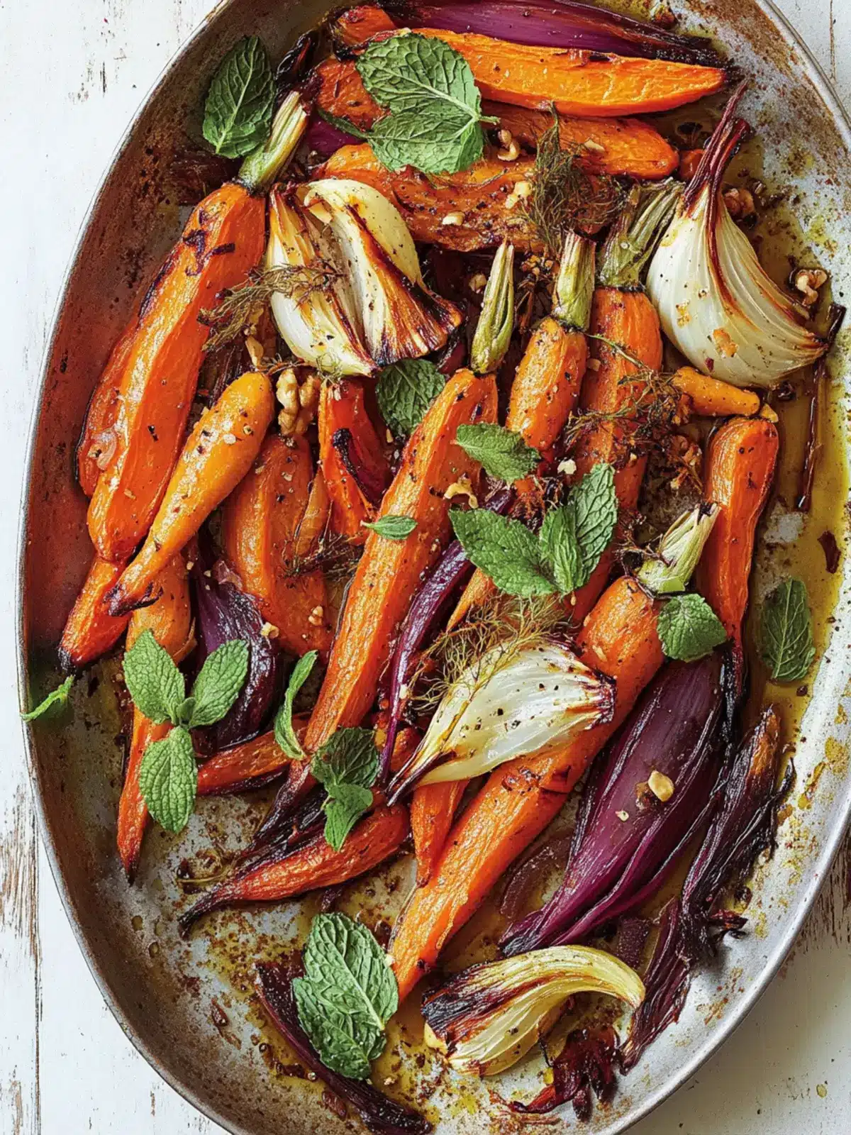 Delicious Roasted Carrots and Red Onions With Fennel and Mint 4 Roasted Carrots and Red Onions With Fennel and Mint