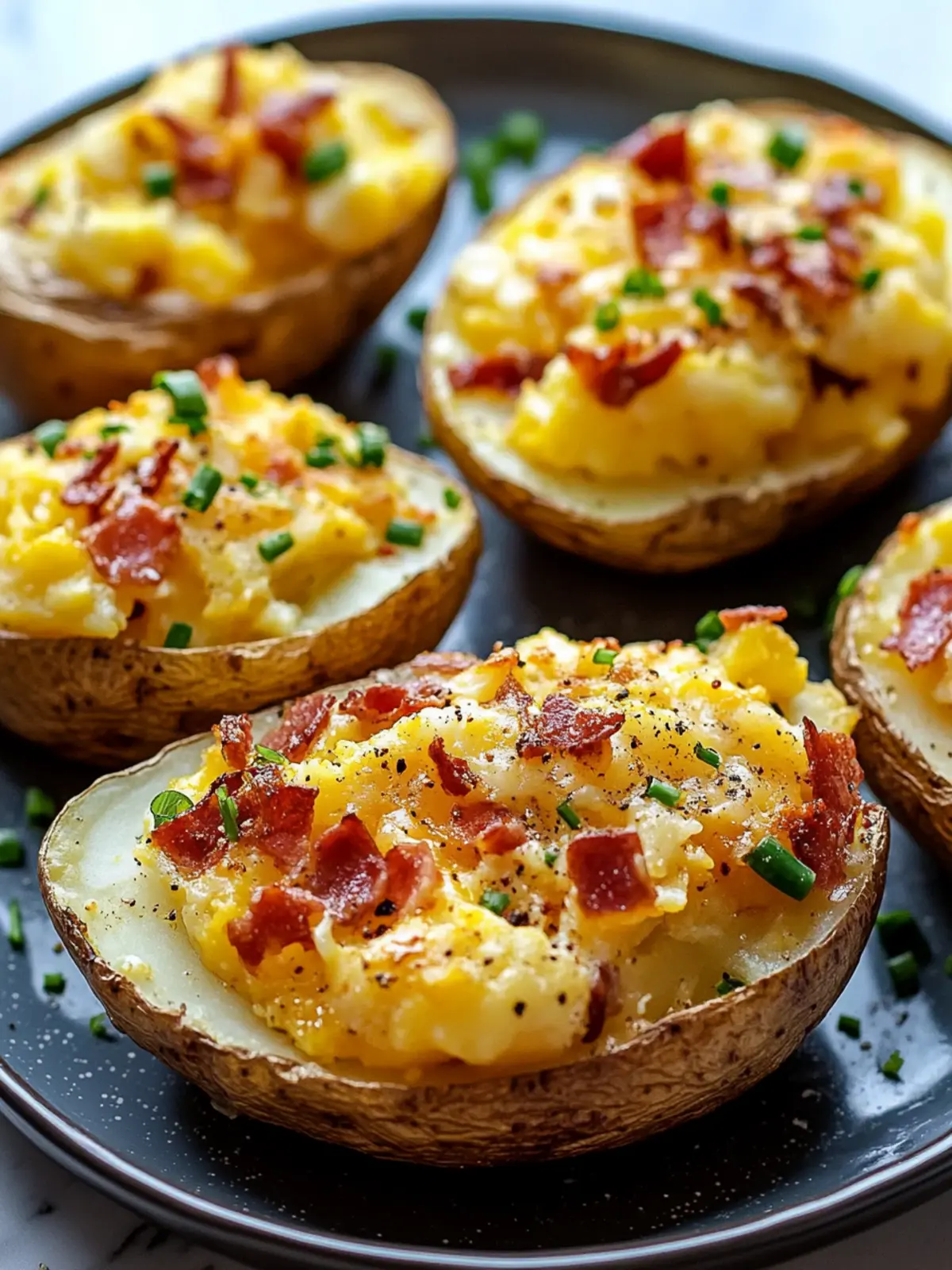 Twice Baked Loaded Breakfast Potatoes for Ultimate Brunch Bliss 3 Twice Baked Loaded Breakfast Potatoes