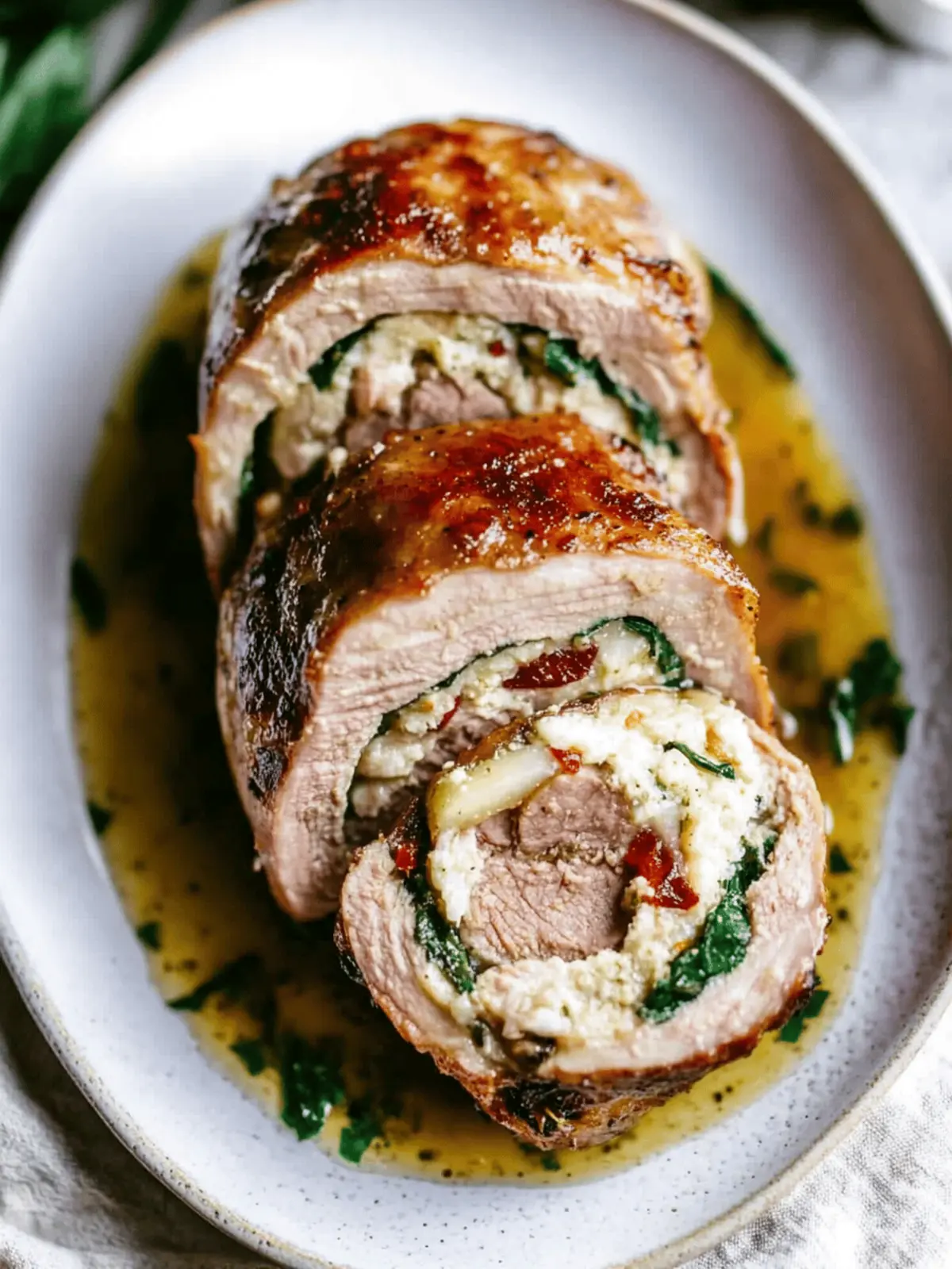 Savory Stuffed Pork Tenderloin with Apple Cider Pan Sauce 2 Stuffed Pork Tenderloin with Apple Cider Pan Sauce
