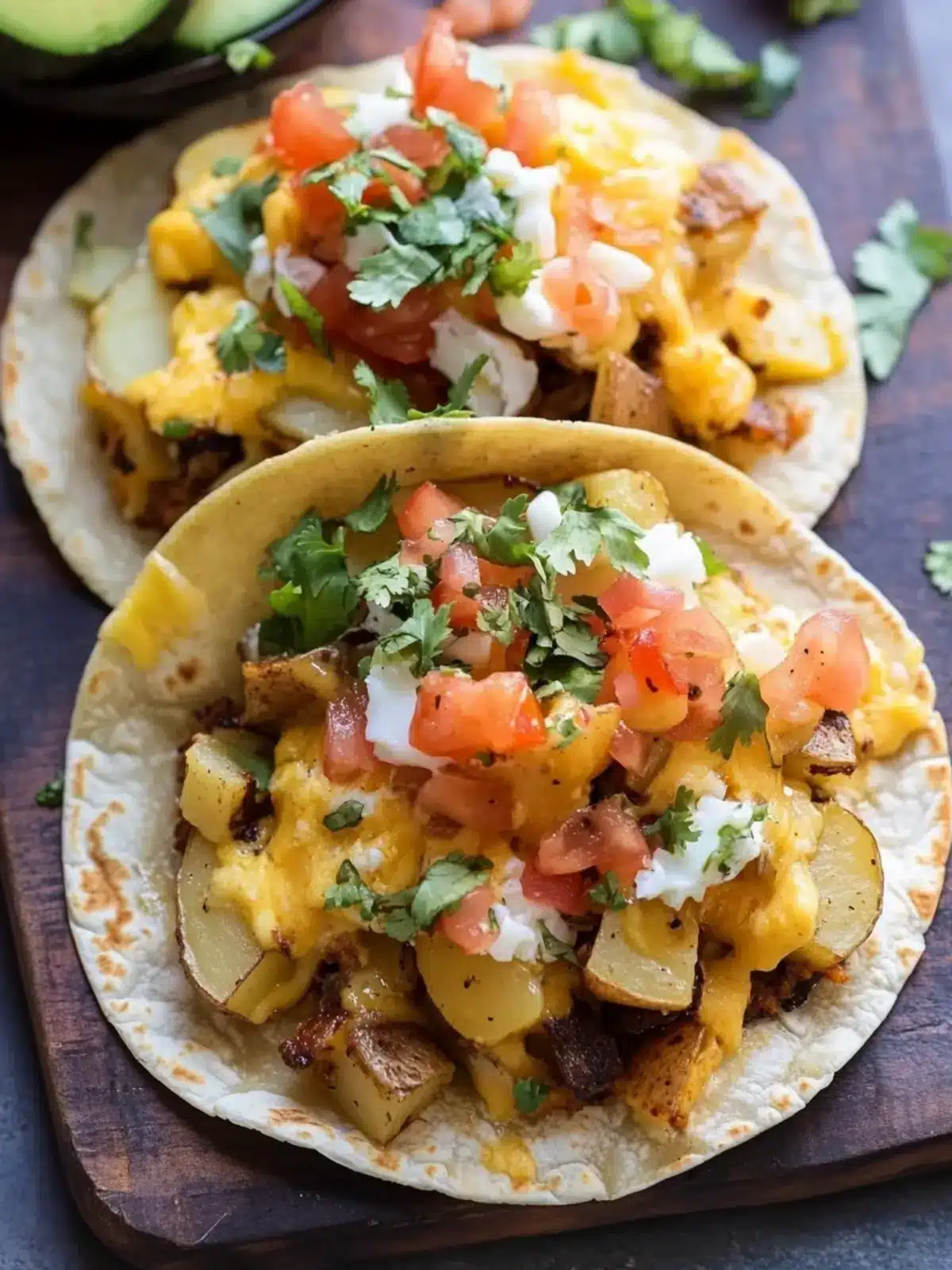 Delicious Potato Egg and Cheese Breakfast Tacos for Brunch 3 Potato Egg and Cheese Breakfast Tacos