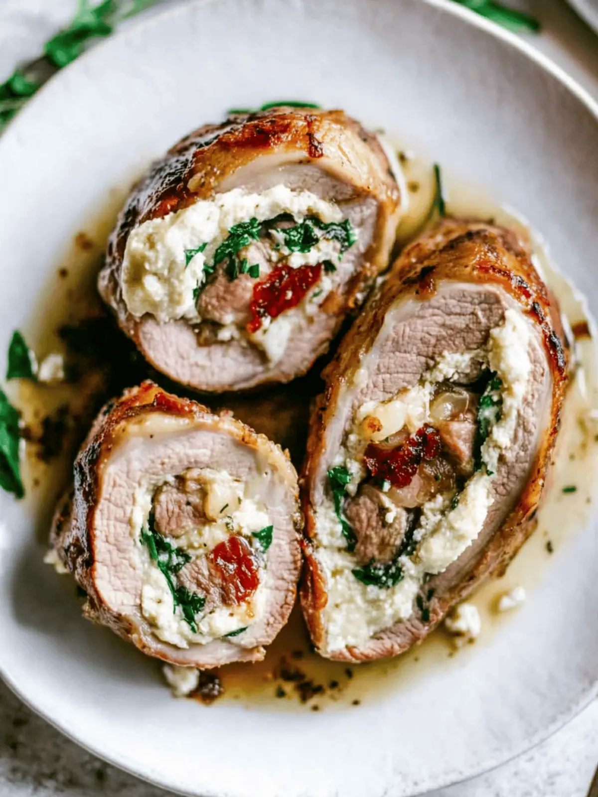 Savory Stuffed Pork Tenderloin with Apple Cider Pan Sauce Delight 3 Stuffed Pork Tenderloin with Apple Cider Pan Sauce