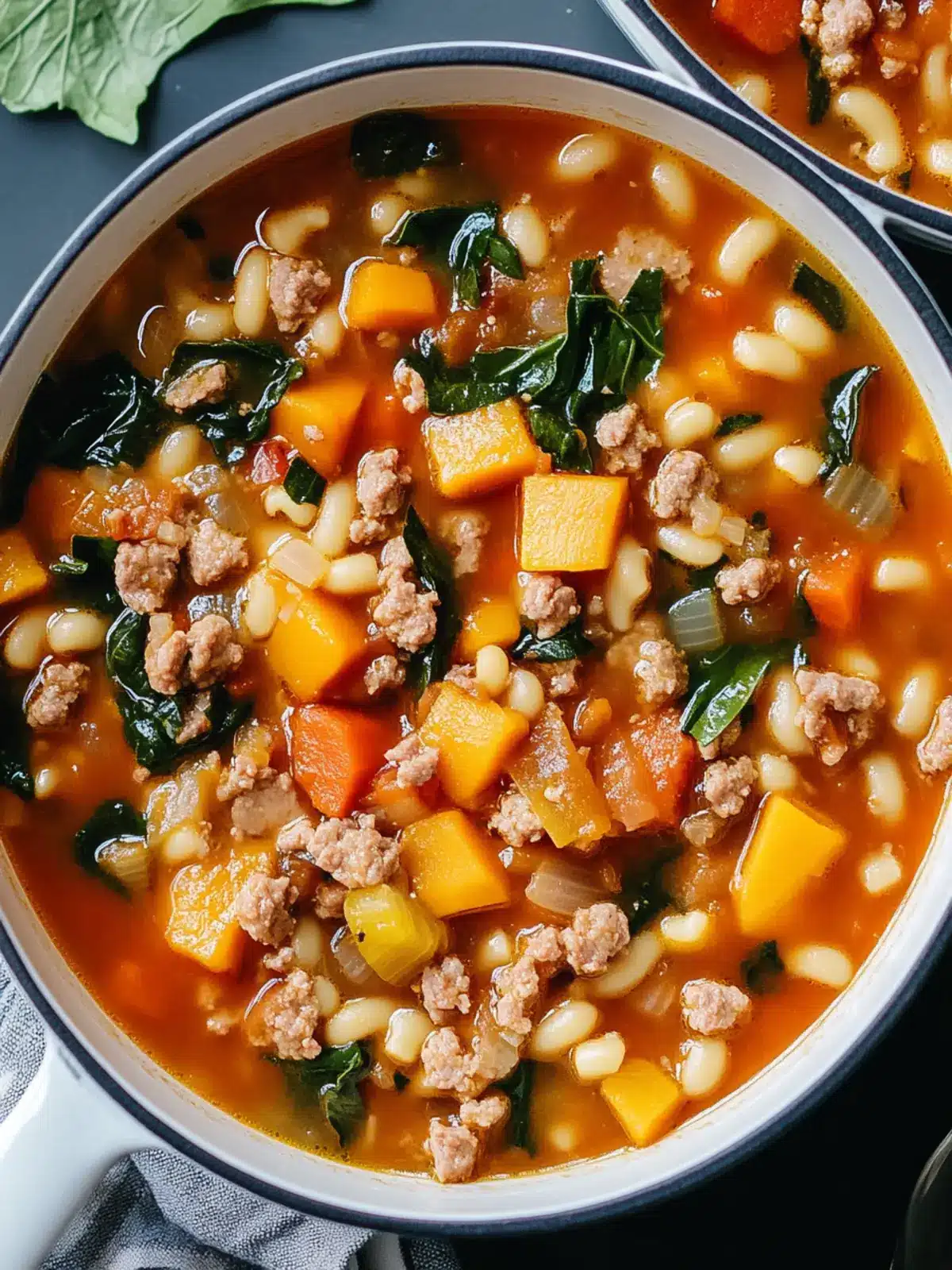 Hearty Fall Minestrone Soup with Italian Sausage & Squash Delight 3 Hearty Fall Minestrone Soup with Italian Sausage and Butternut Squash