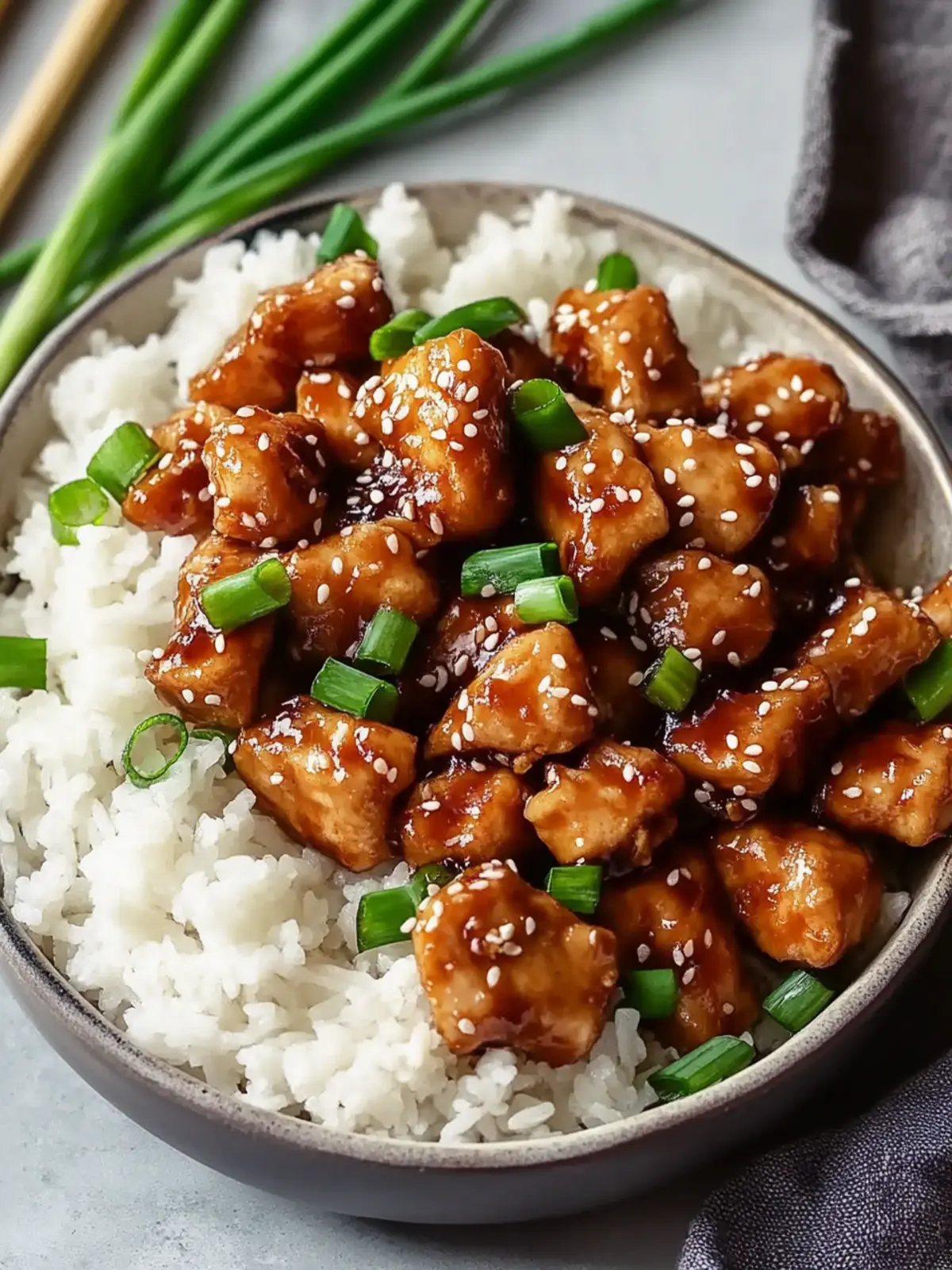 Tasty High Protein Sesame Chicken with Zesty Green Beans 2 Tasty High Protein Sesame Chicken