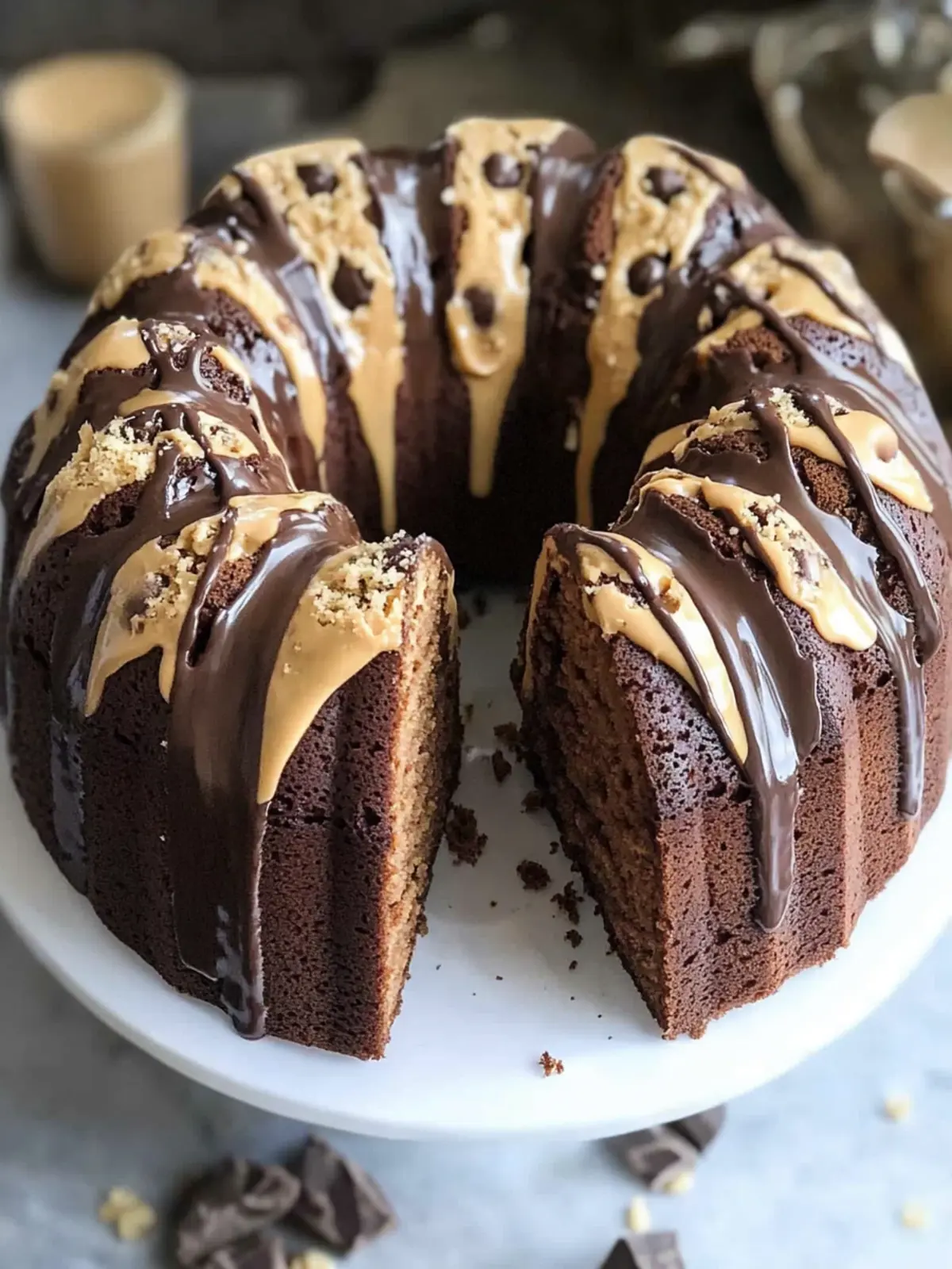 Indulge in Peanut Butter Chocolate Bundt Cake Bliss 3 Peanut Butter Chocolate Bundt Cake