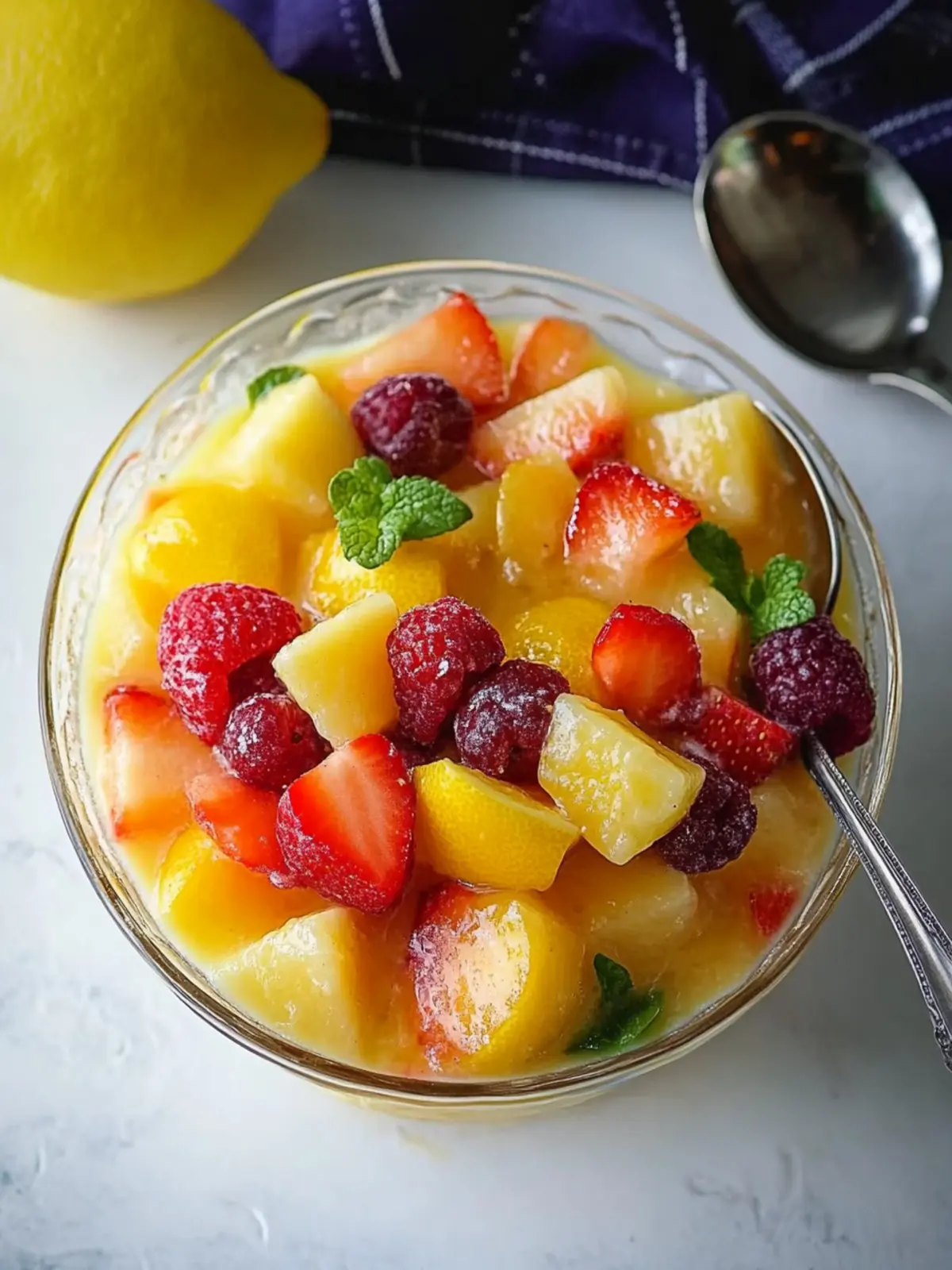 Lemon Vanilla Pudding Fruit Salad: A Refreshing Delight 2 Lemon Vanilla Pudding Fruit Salad