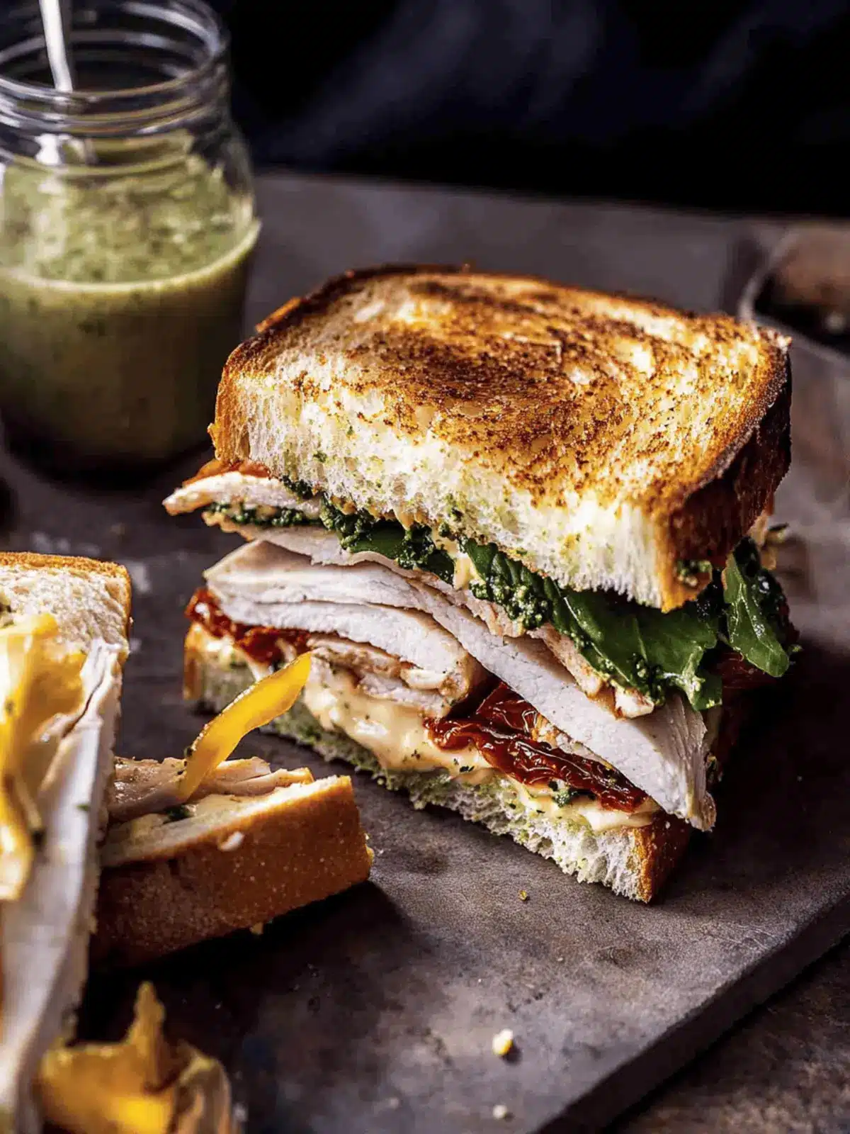 Irresistible Sun-Dried Tomato Pesto Turkey Sandwich Delight 4 Sun-dried Tomato Pesto Turkey Sandwich