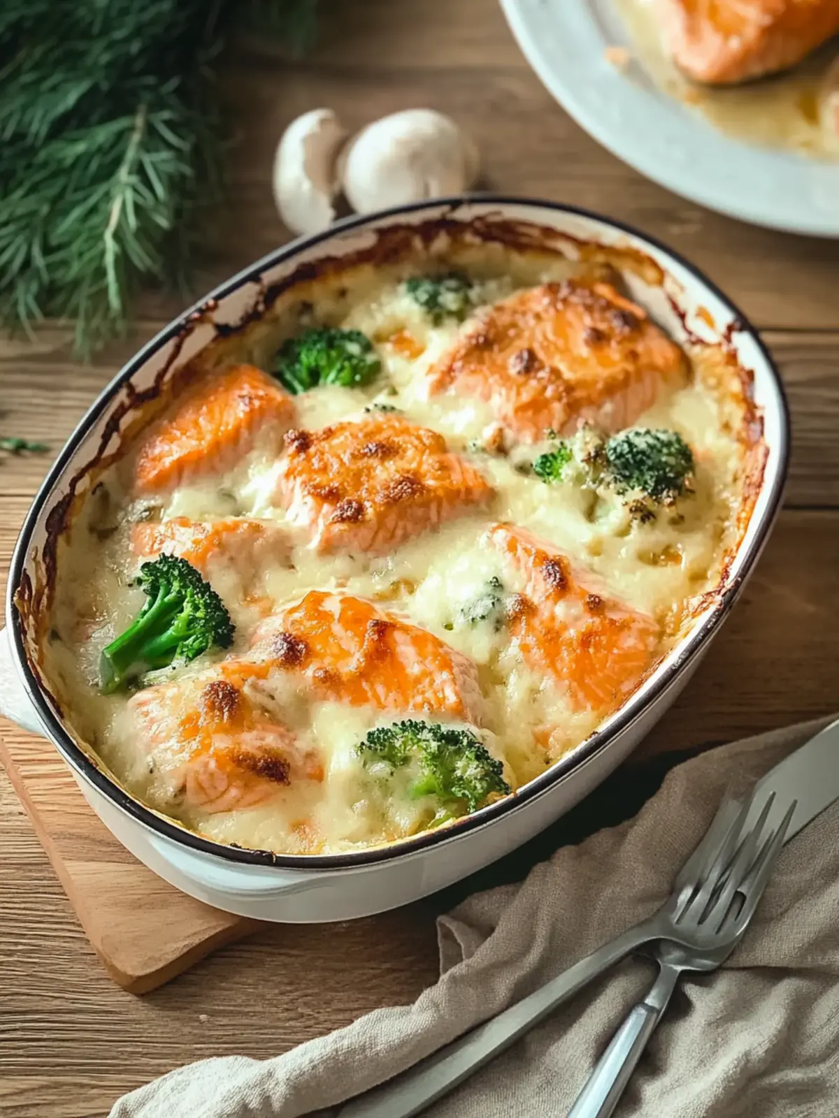 Melt-in-Your-Mouth Salmon Gratin with Broccoli Delight 4 Salmon Gratin
