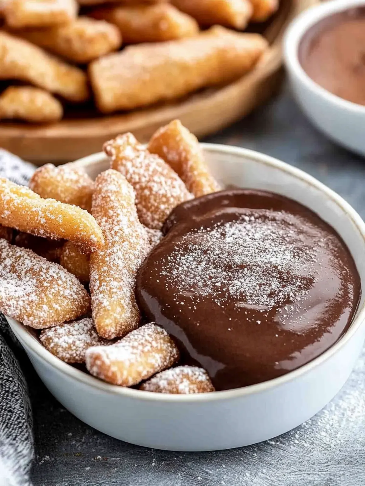 Baked Churro Chips with Chocolate Ganache Dip Bliss 3 Baked Churro Chips with Chocolate Ganache Dip