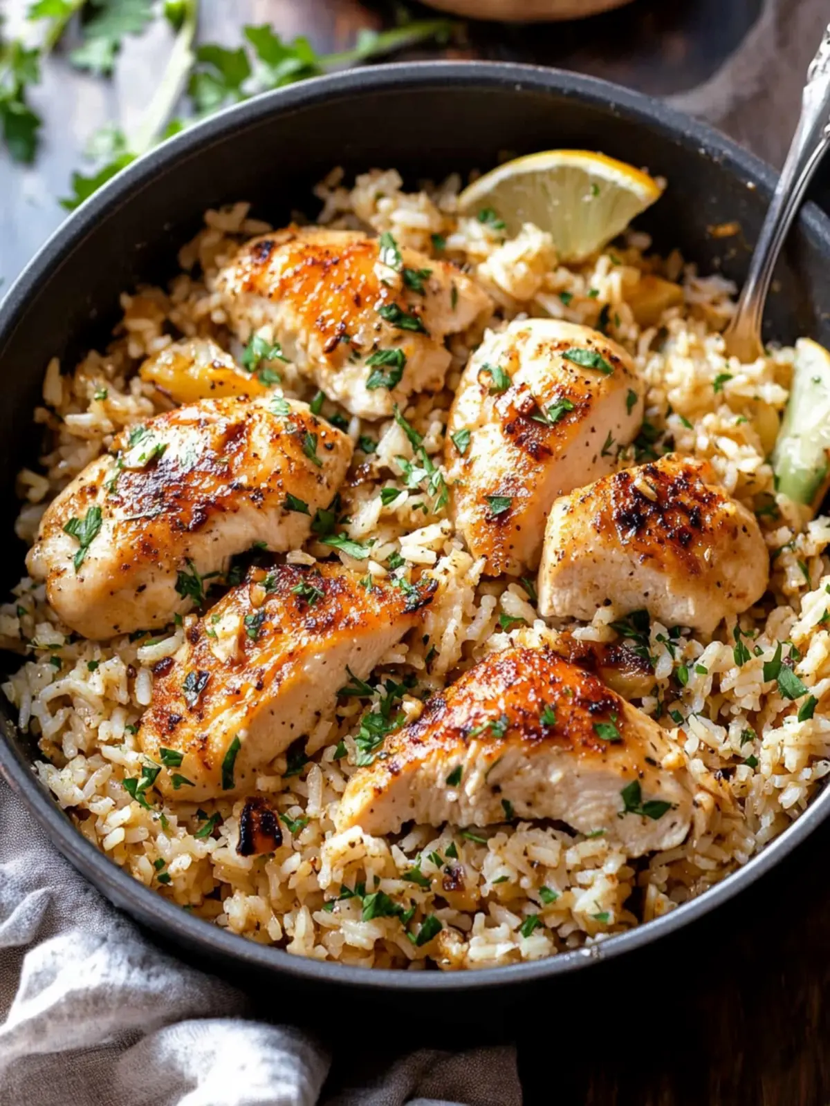 Simple Chicken with Garlic Parmesan Rice for Cozy Nights 2 Chicken with Garlic Parmesan Rice